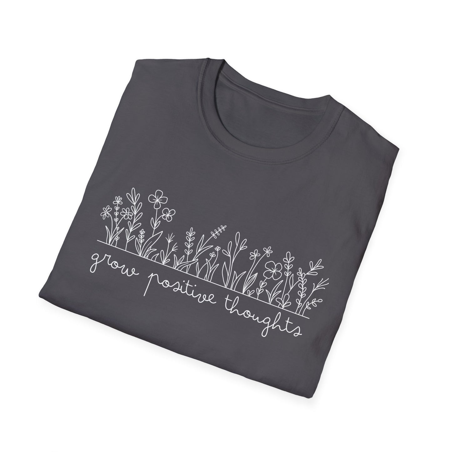 Grow Positive Thoughts (Line Art) T-shirt