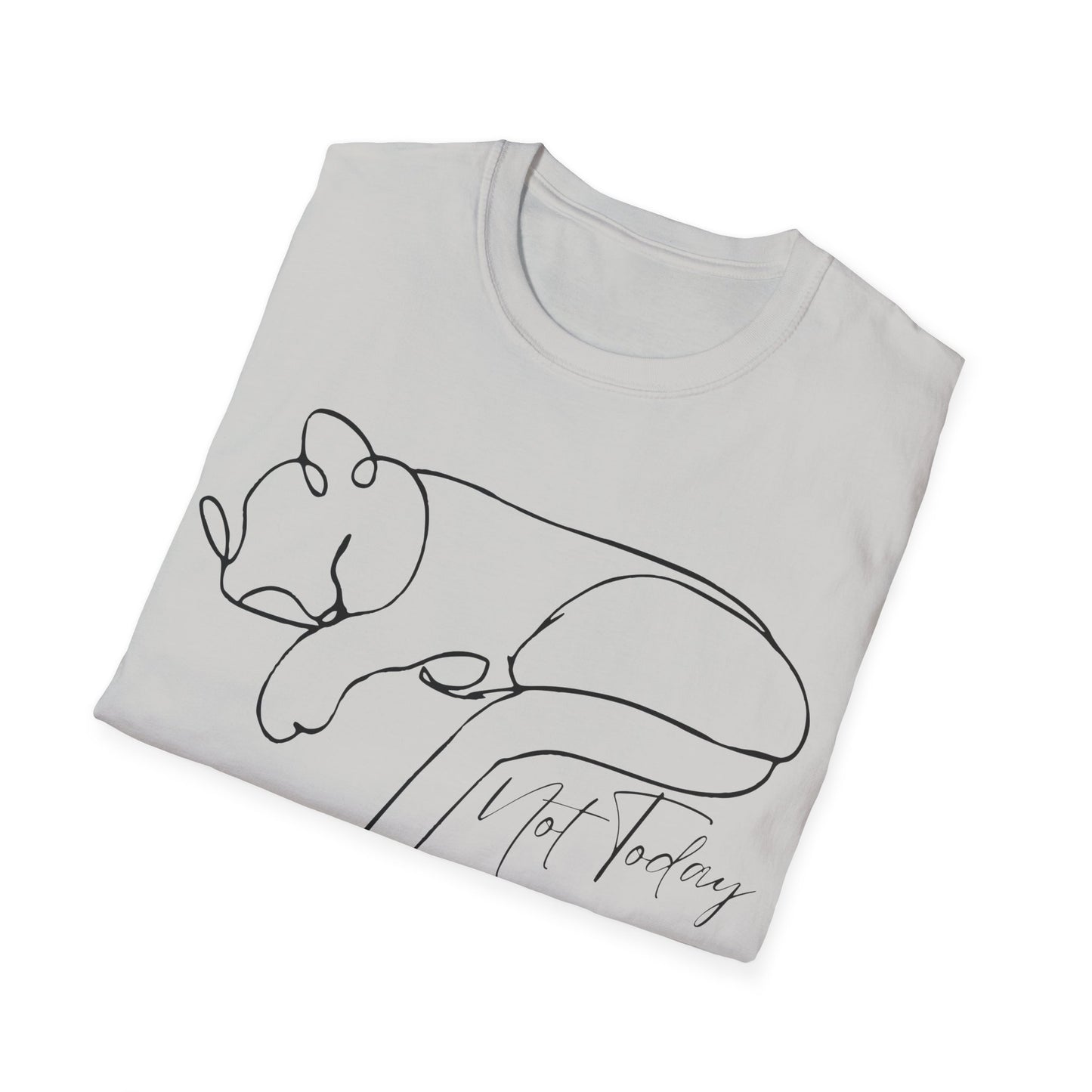 Not Today Cat (Line Art) T-shirt
