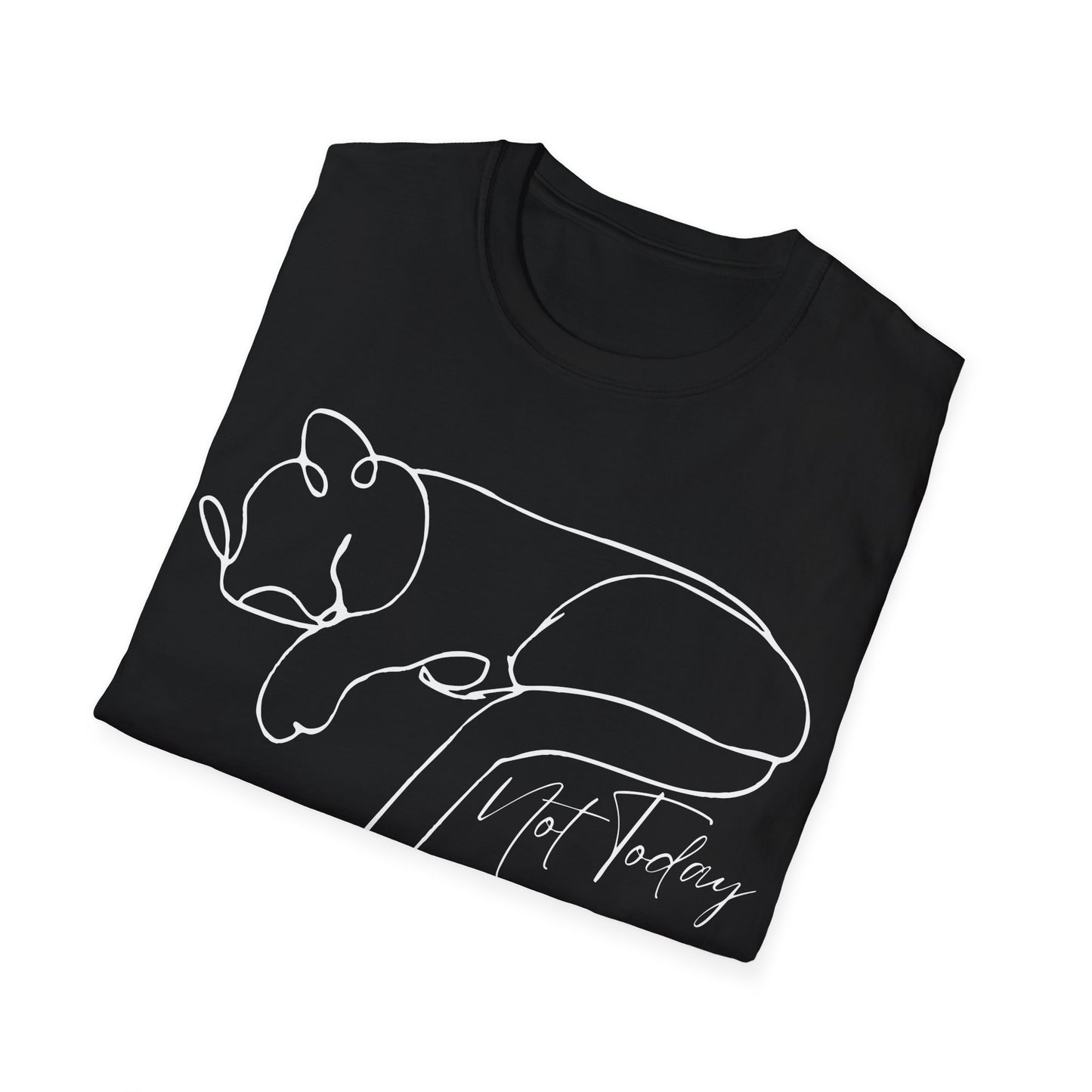 Not Today Cat (Line Art) T-shirt