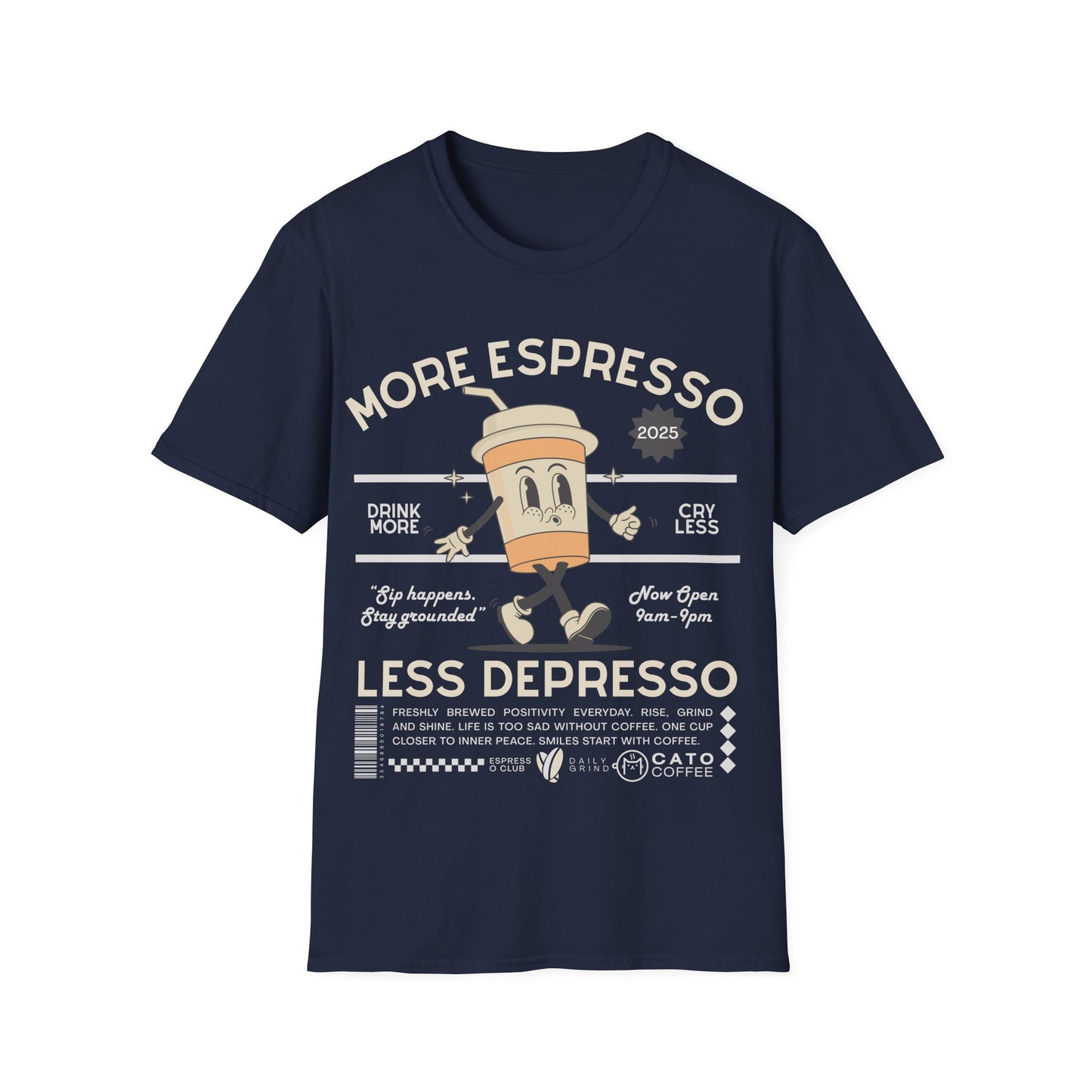More Espresso Less Depresso (Retro) T-shirt