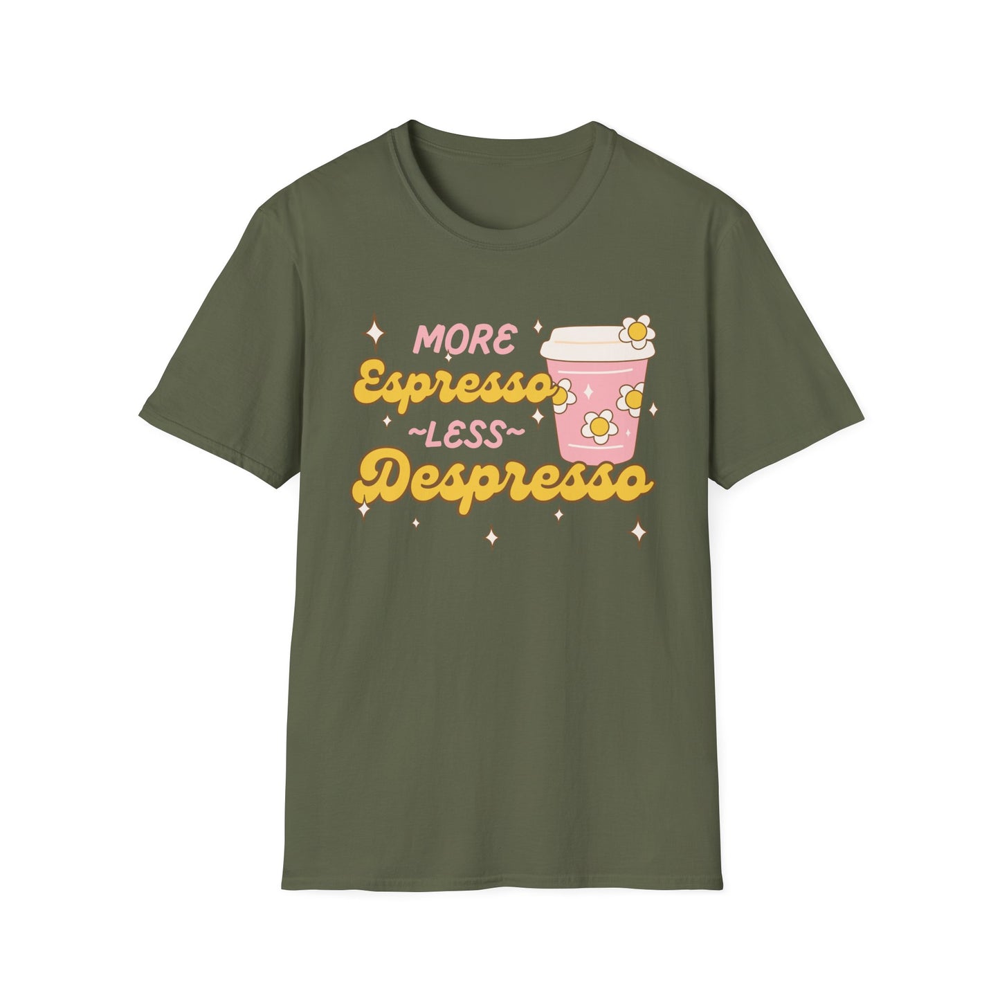 More Espresso, Less Depresso (Groovy) T-shirt