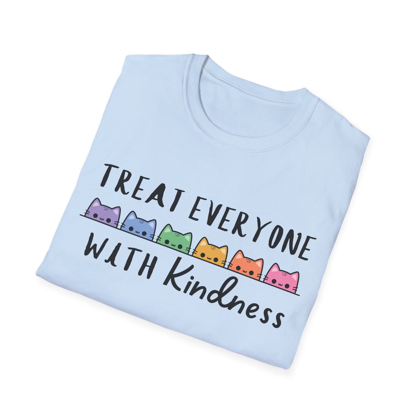 Treat Everyone With Kindness (Rainbow Cats) T-shirt
