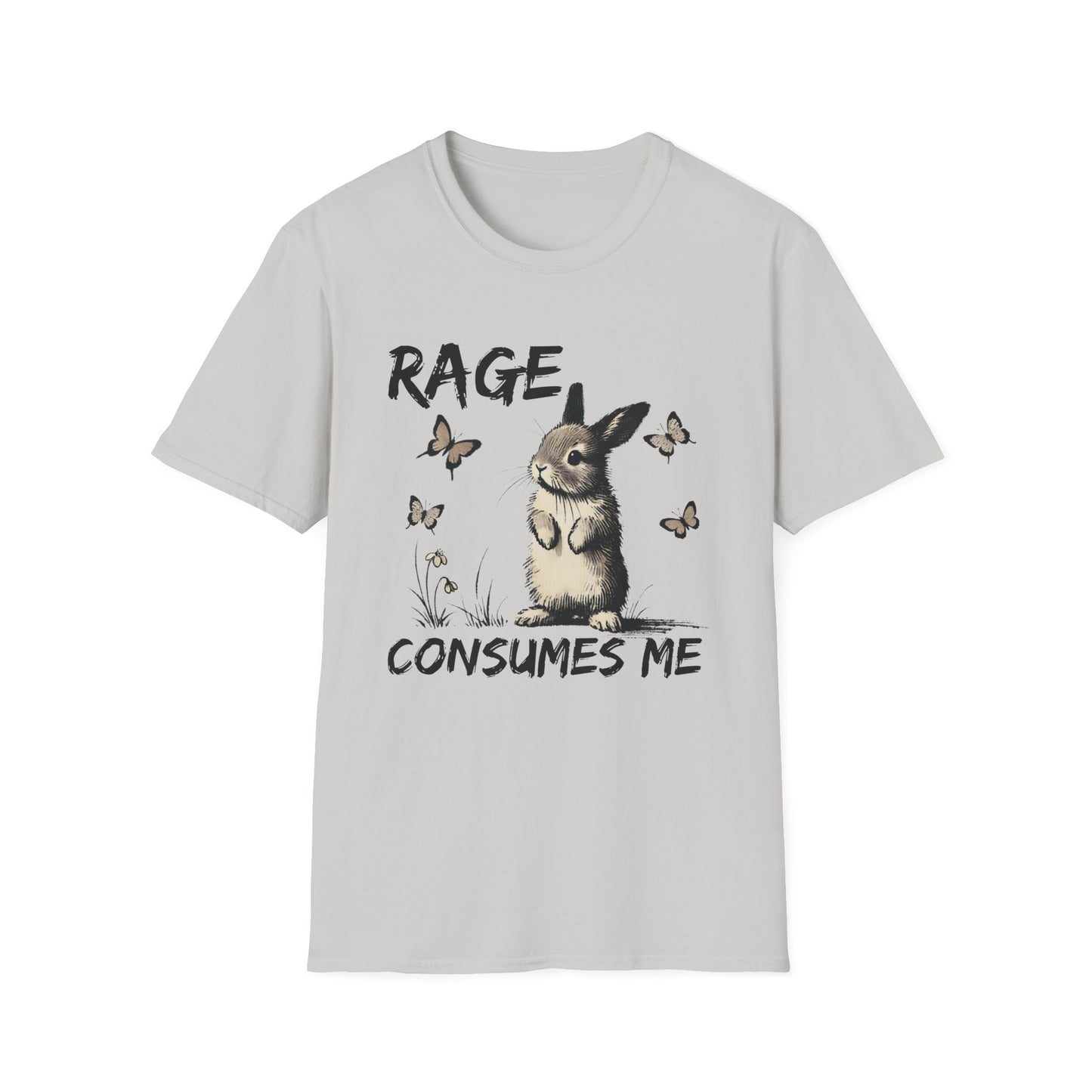 Rage Consumes Me (Rabbit & Butterflies) T-shirt