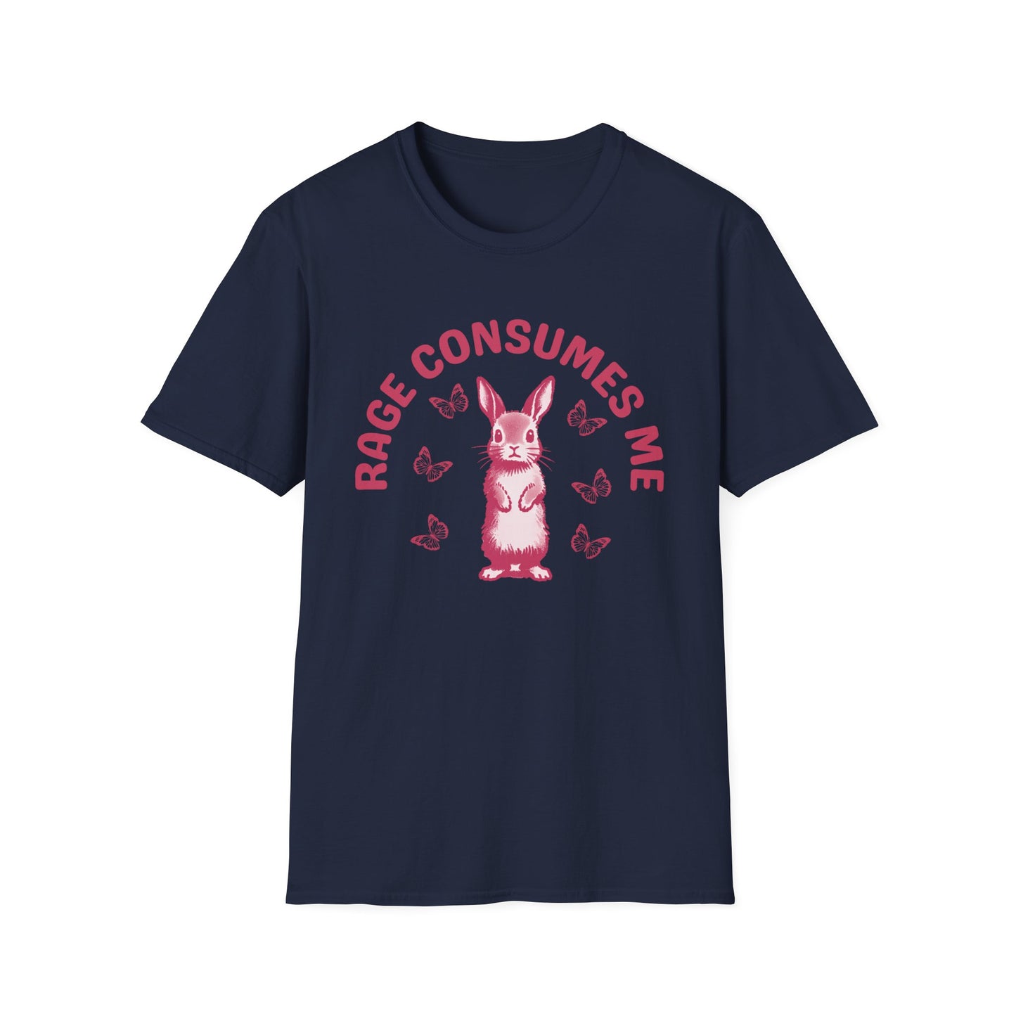 Rage Consumes Me (Pink Rabbit) T-shirt