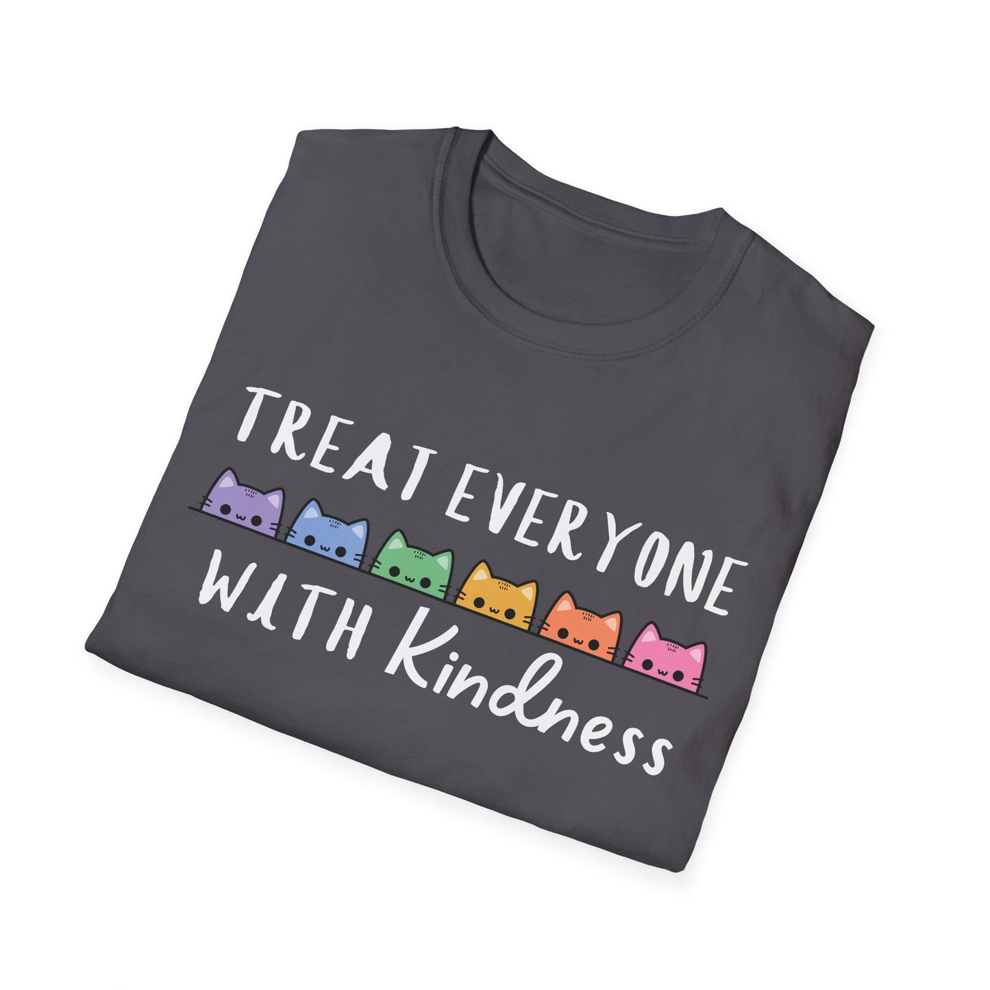 Treat Everyone With Kindness (Rainbow Cats) T-shirt