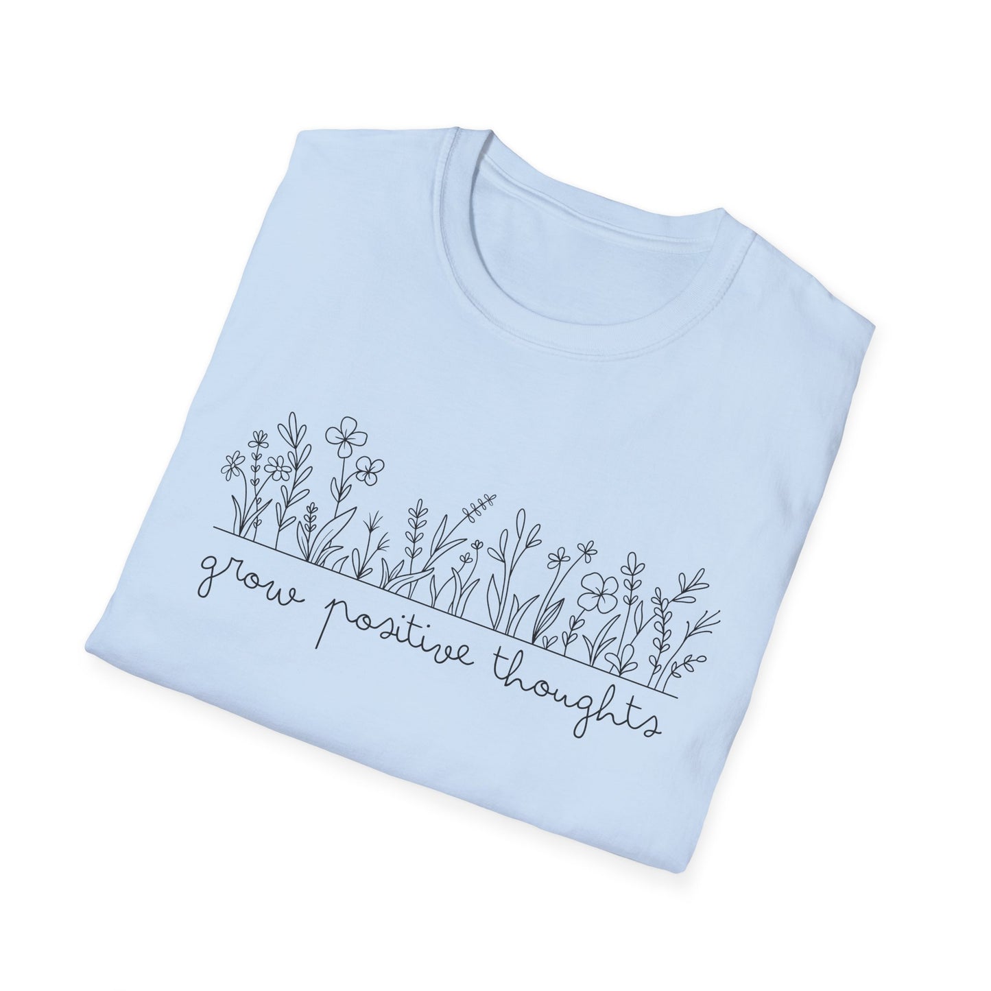 Grow Positive Thoughts (Line Art) T-shirt