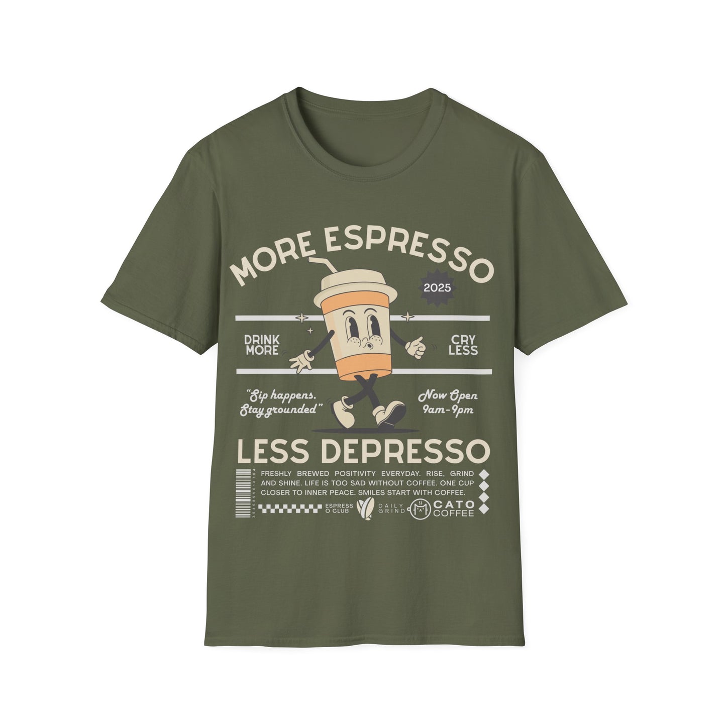 More Espresso Less Depresso (Retro) T-shirt