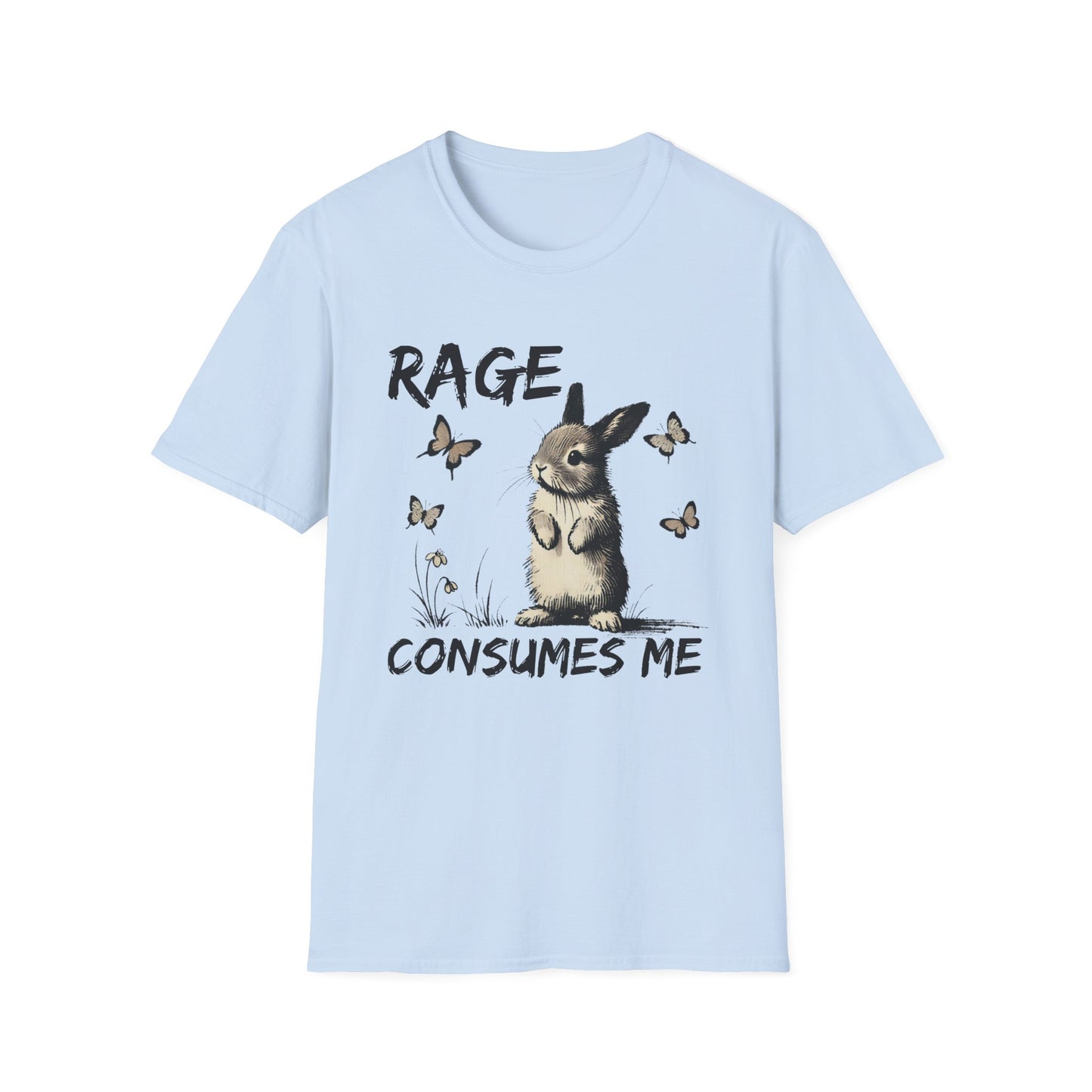 Rage Consumes Me (Rabbit & Butterflies) T-shirt