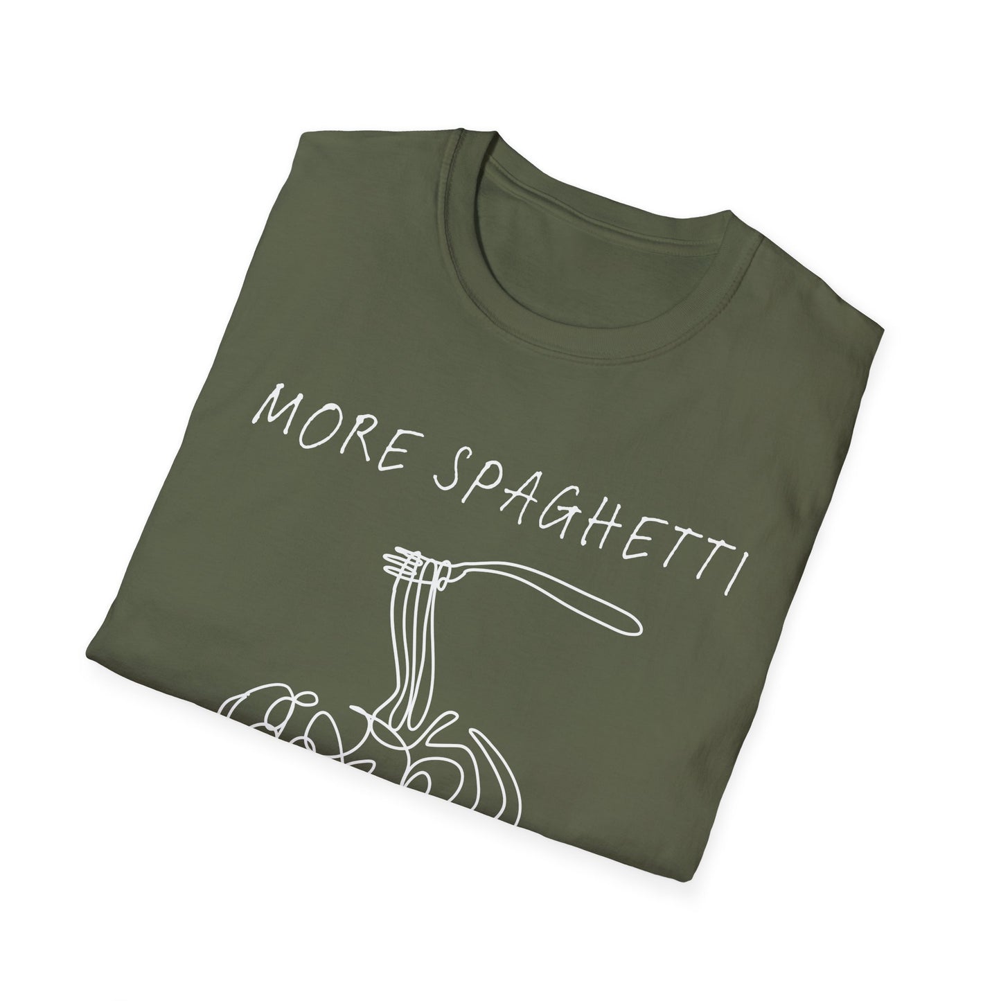 More Spaghetti Less Upsetti (Line Art) T-shirt