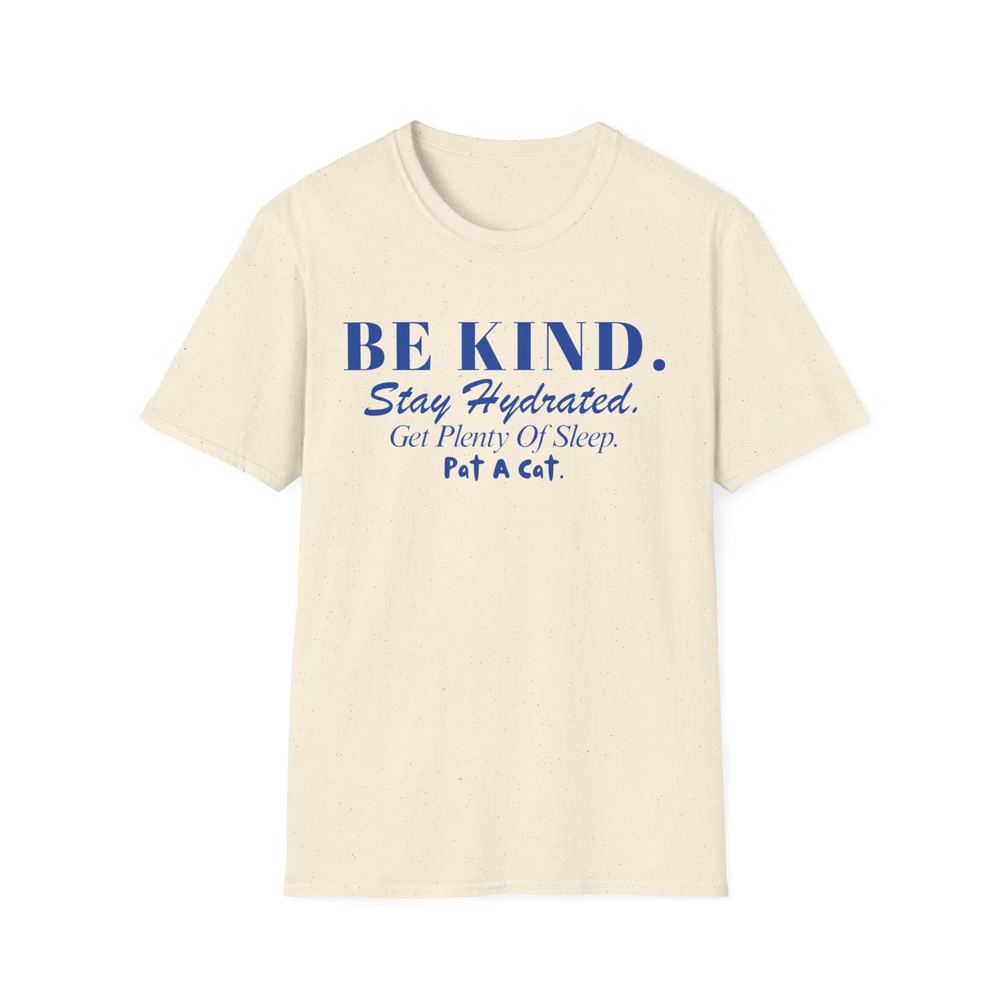 Be Kind. Stay Hydrated. Get Sleep. Pat A Cat T-shirt