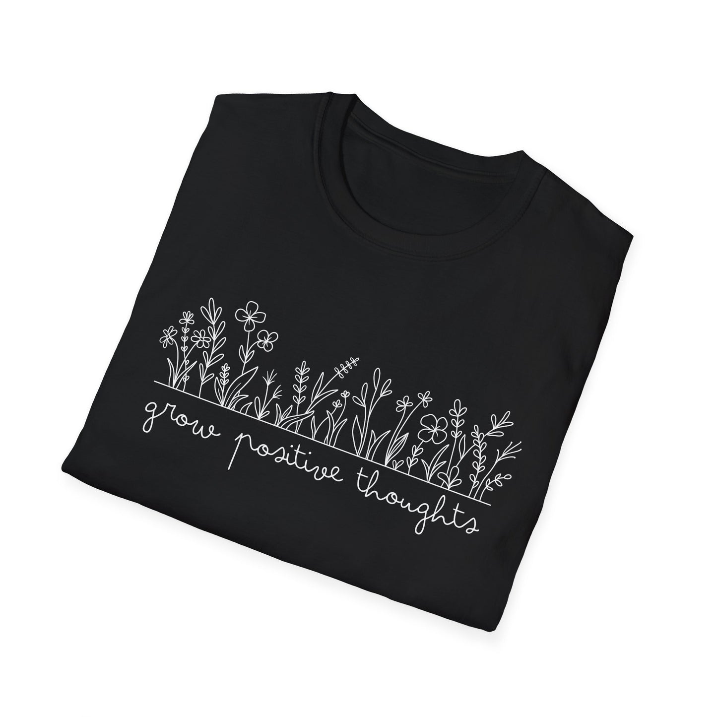 Grow Positive Thoughts (Line Art) T-shirt