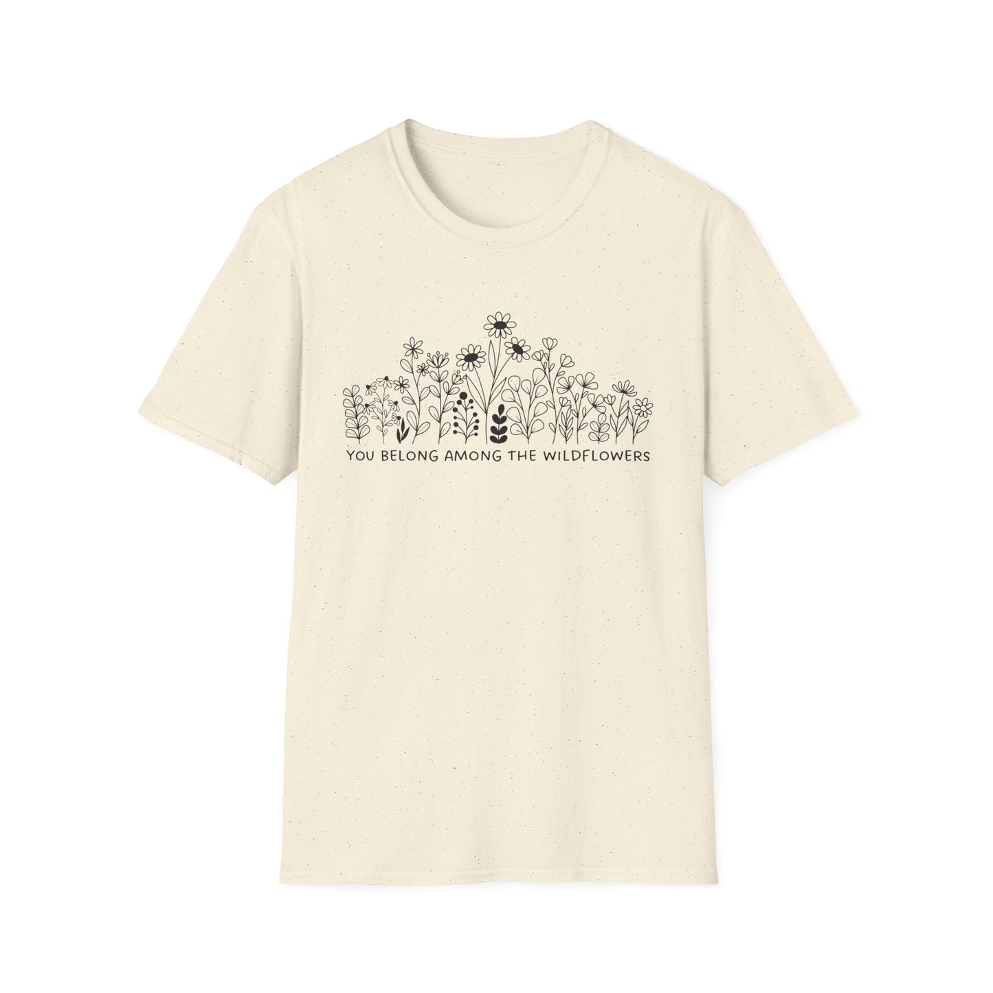 You Belong Among The Wildflowers (Line Art) T-shirt