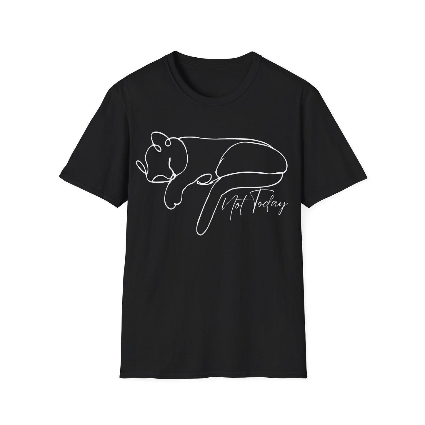 Not Today Cat (Line Art) T-shirt
