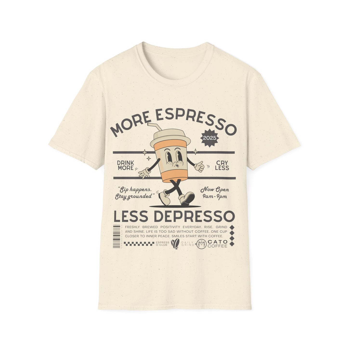More Espresso Less Depresso (Retro) T-shirt