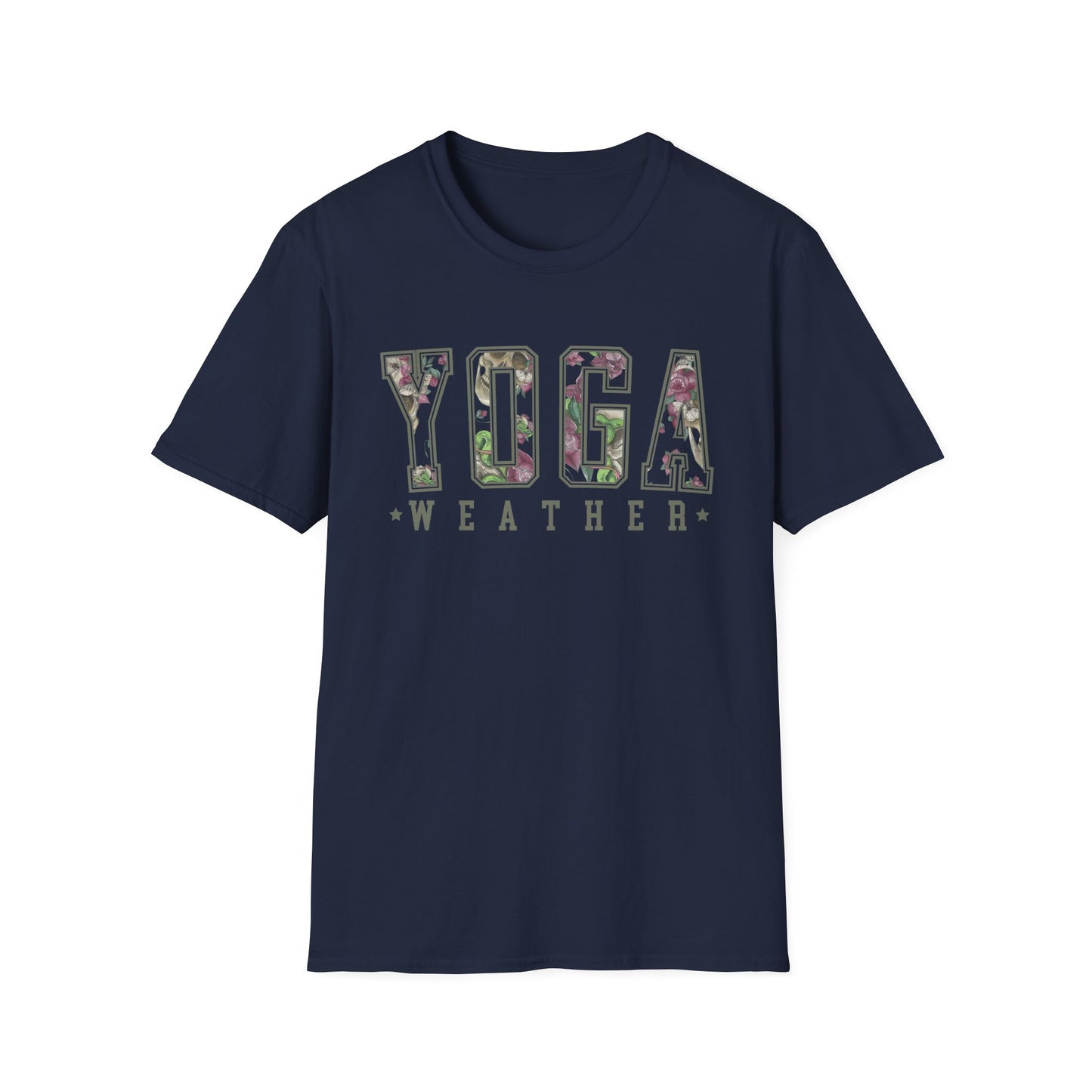 Yoga Weather (Flower & Skulls) T-shirt