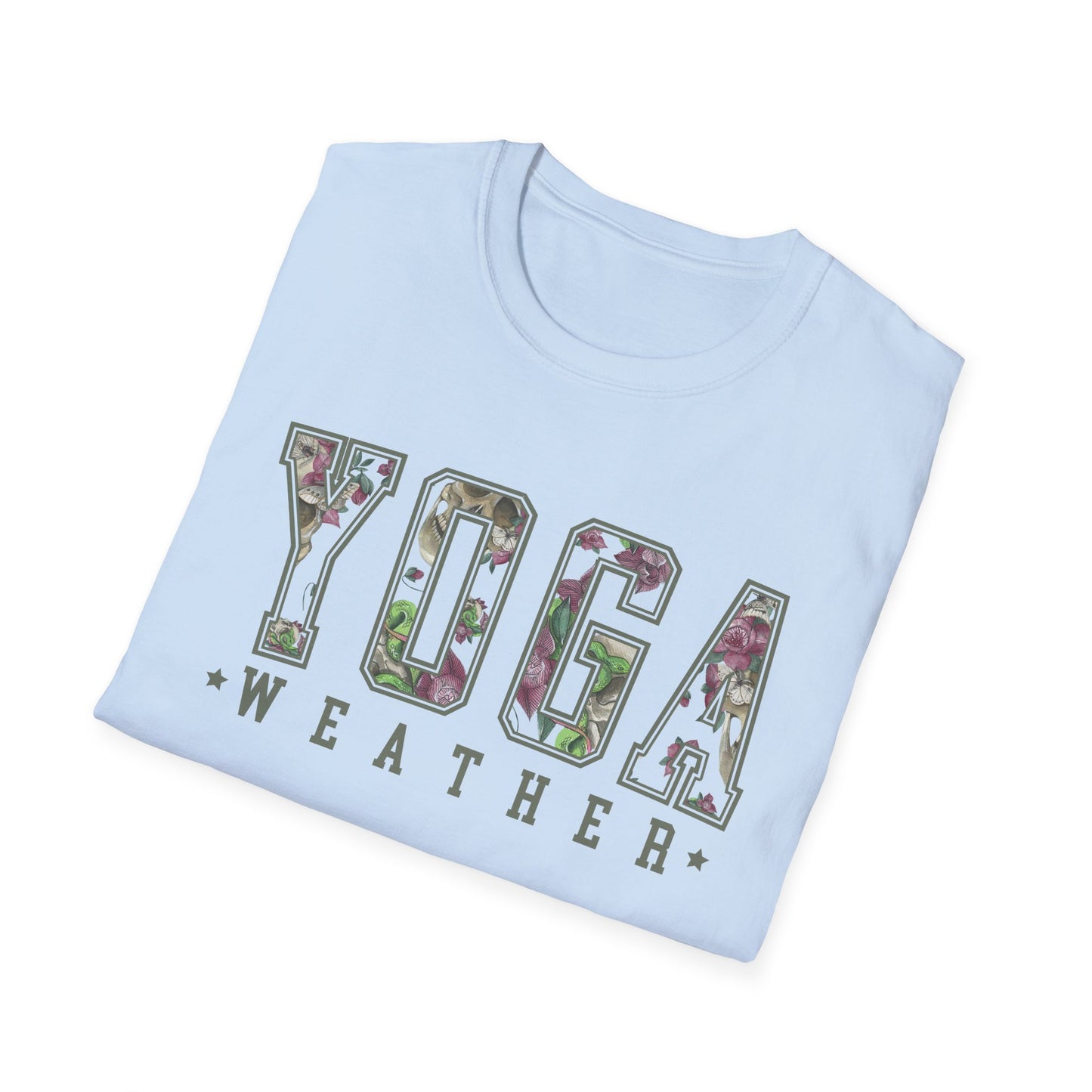 Yoga Weather (Flower & Skulls) T-shirt