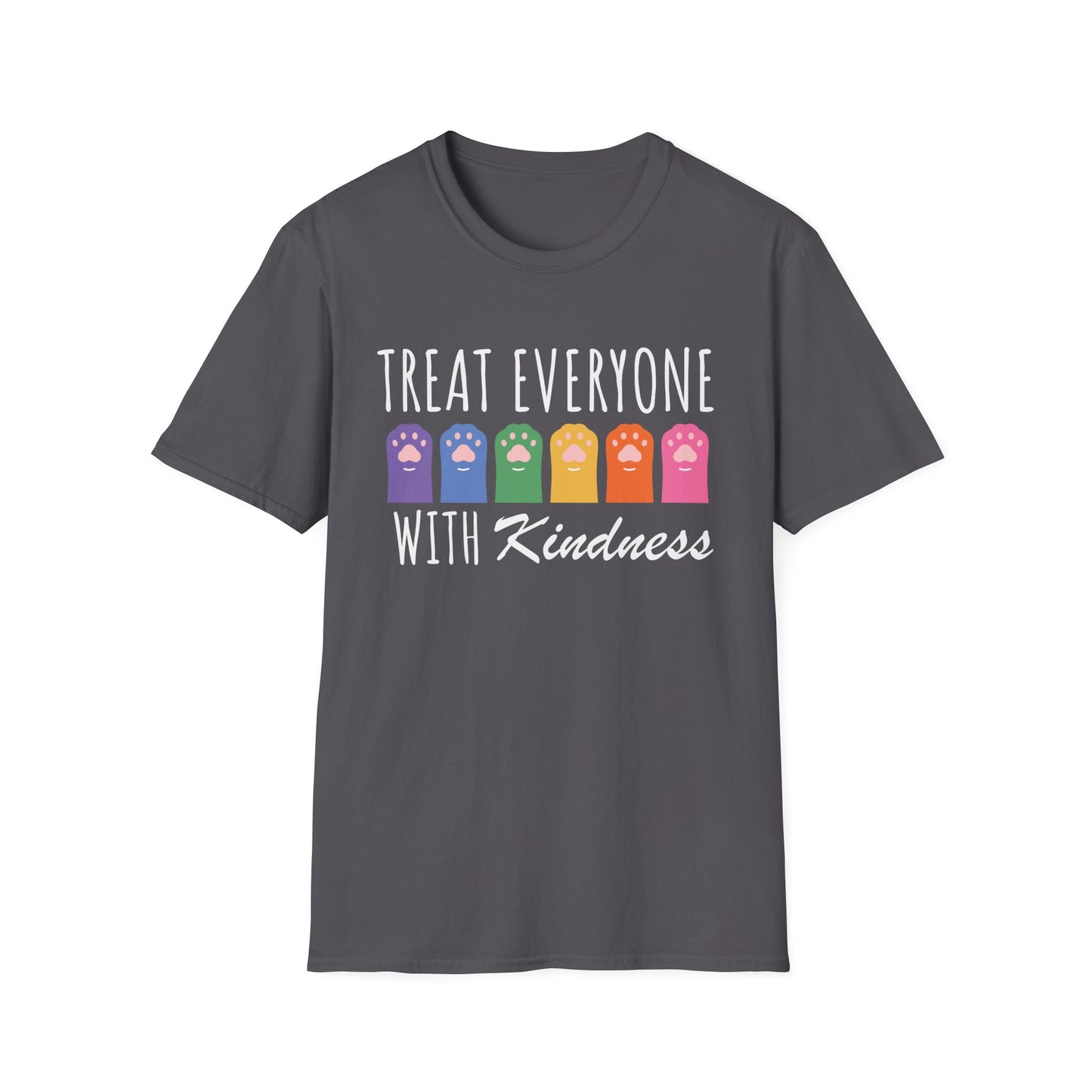 Treat Everyone With Kindness (Rainbow Paws) T-shirt