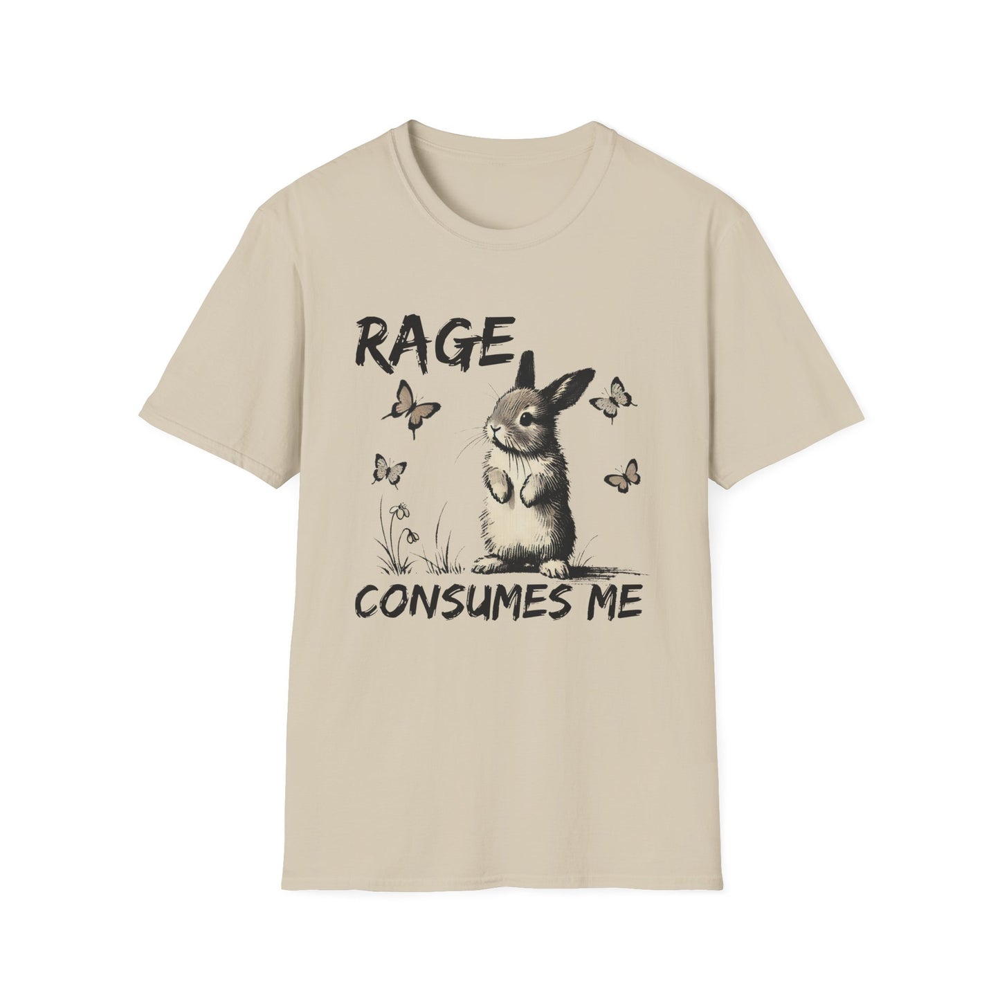 Rage Consumes Me (Rabbit & Butterflies) T-shirt
