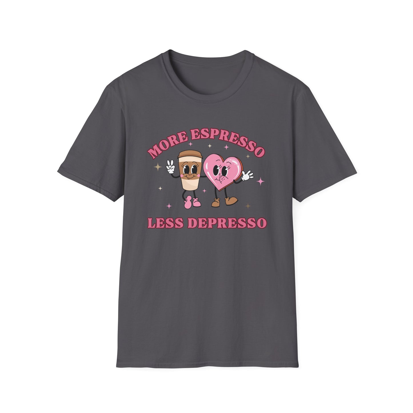 More Espresso, Less Depresso (Coffee & Heart) T-shirt