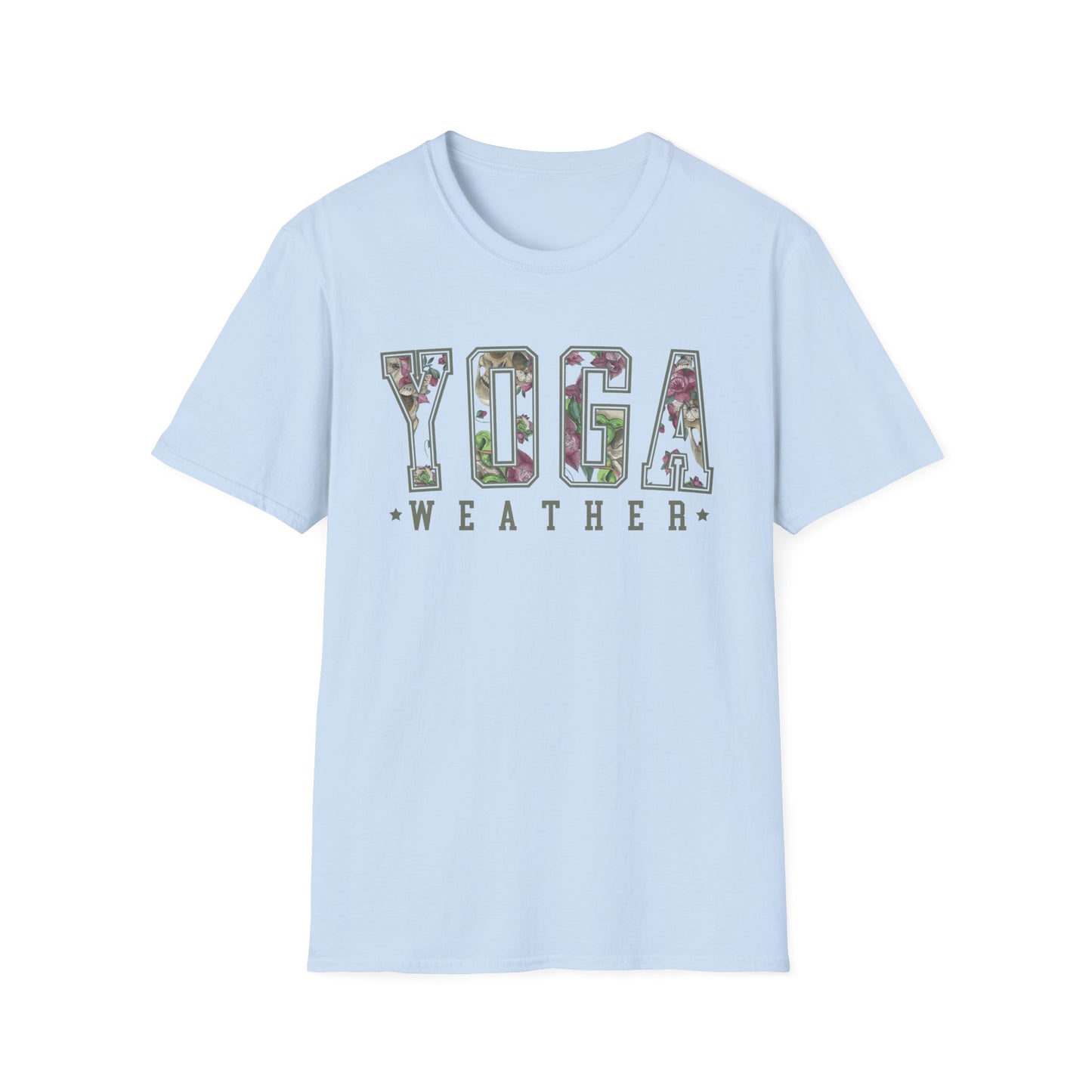 Yoga Weather (Flower & Skulls) T-shirt