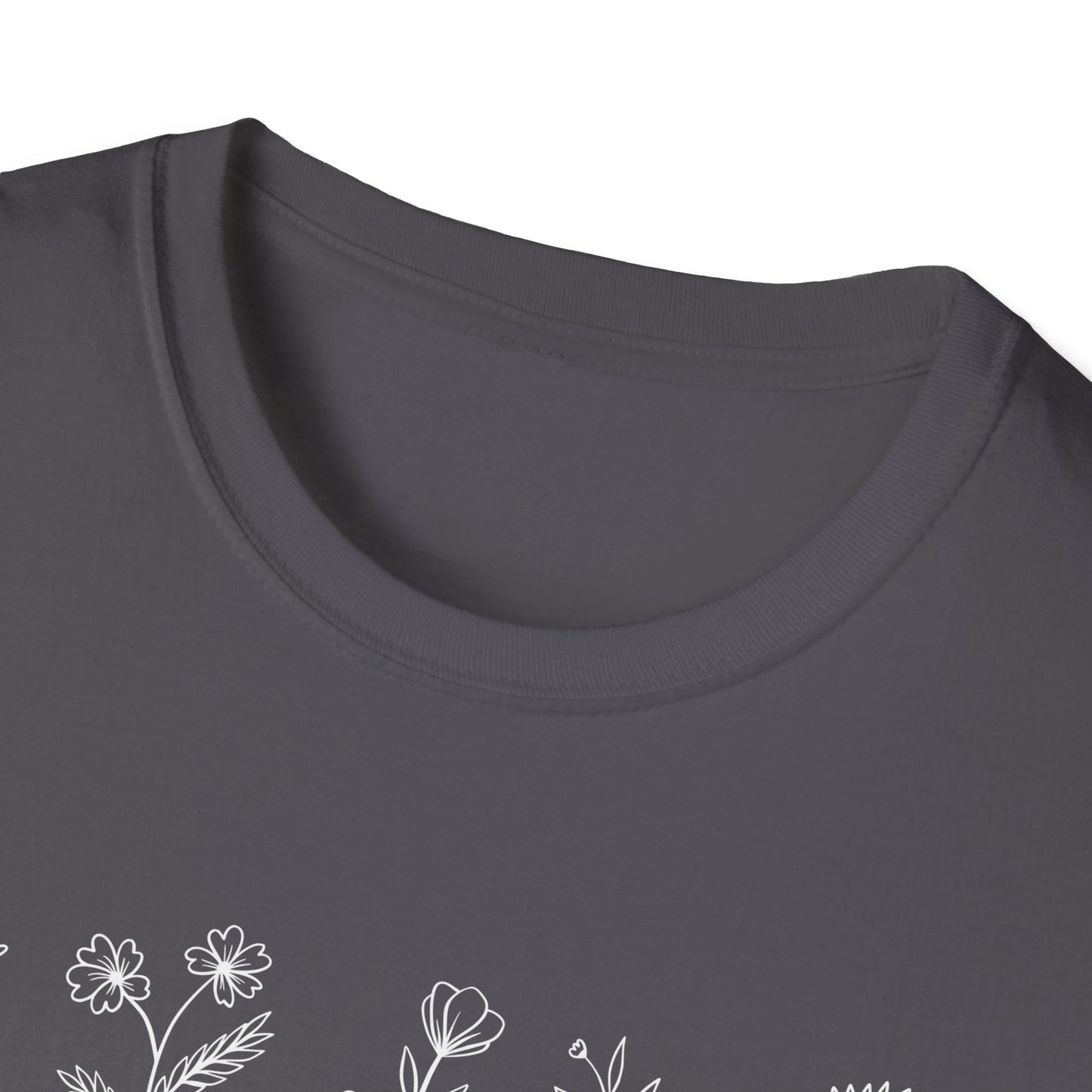 We All Bloom In Our Own Time (Floral Line Art) T-shirt