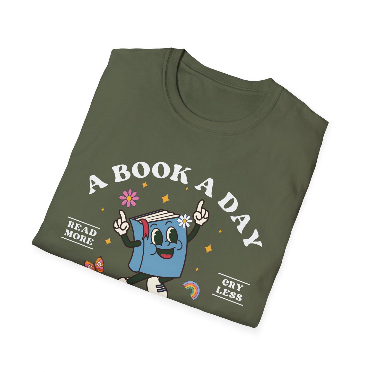 A Book A Day Keeps The Mental Breakdown Away (Retro) T-shirt
