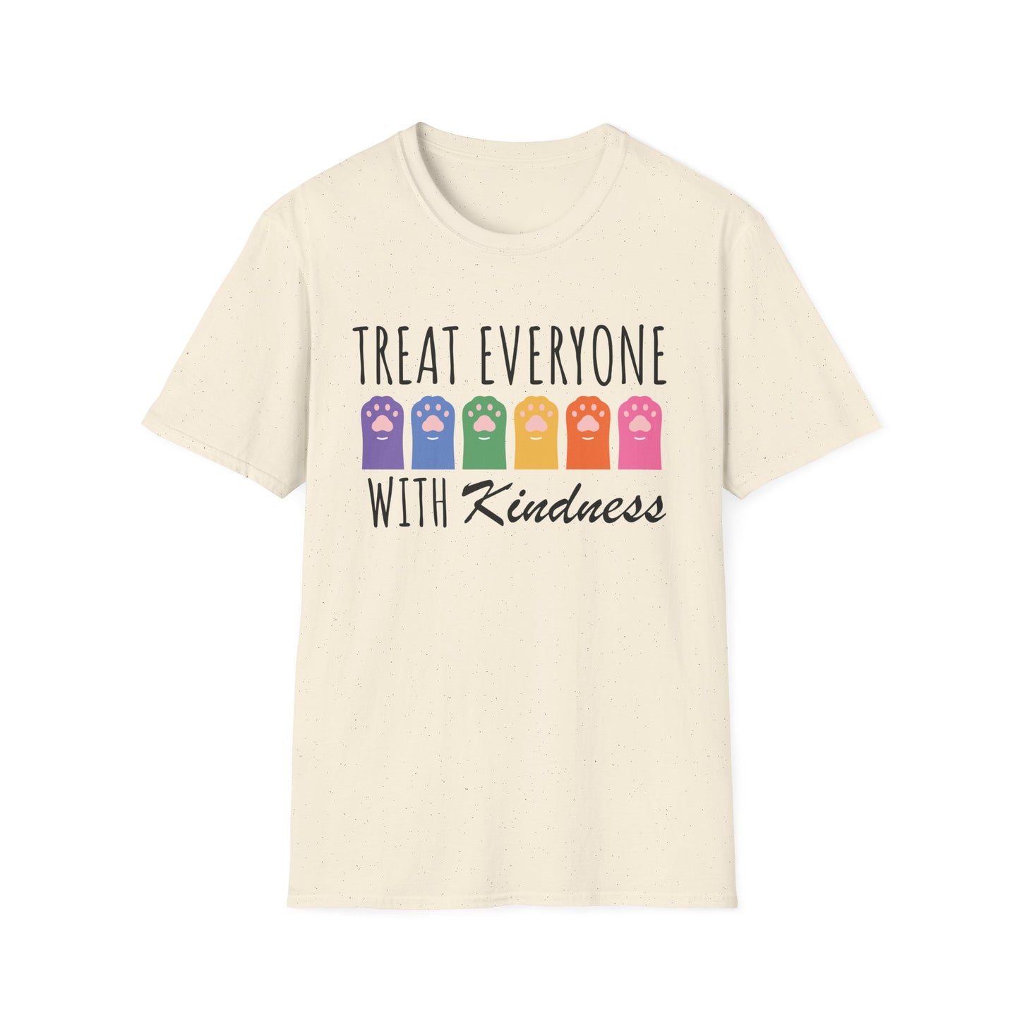 Treat Everyone With Kindness (Rainbow Paws) T-shirt