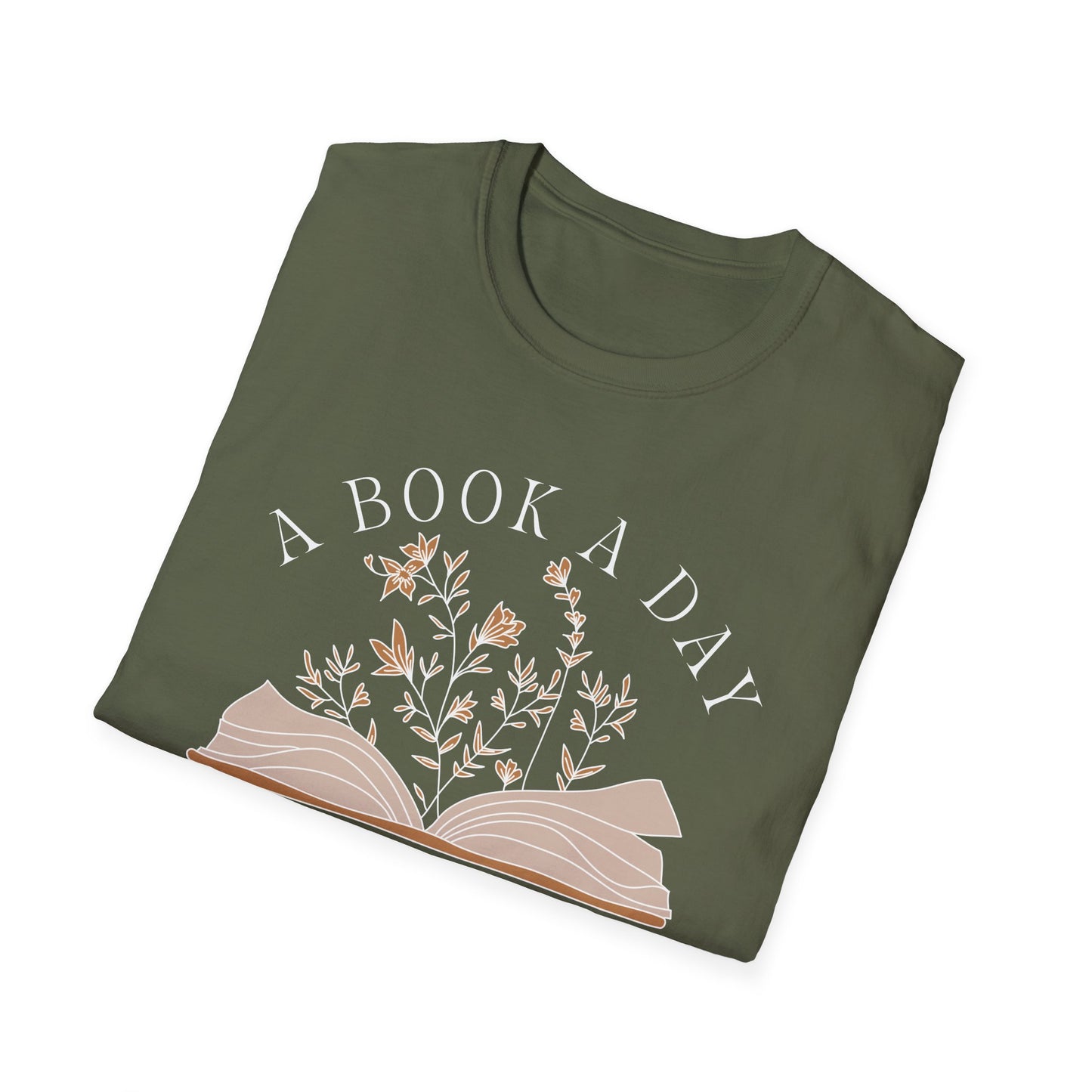 A Book A Day Keeps The Mental Breakdown Away (Botanical) T-shirt
