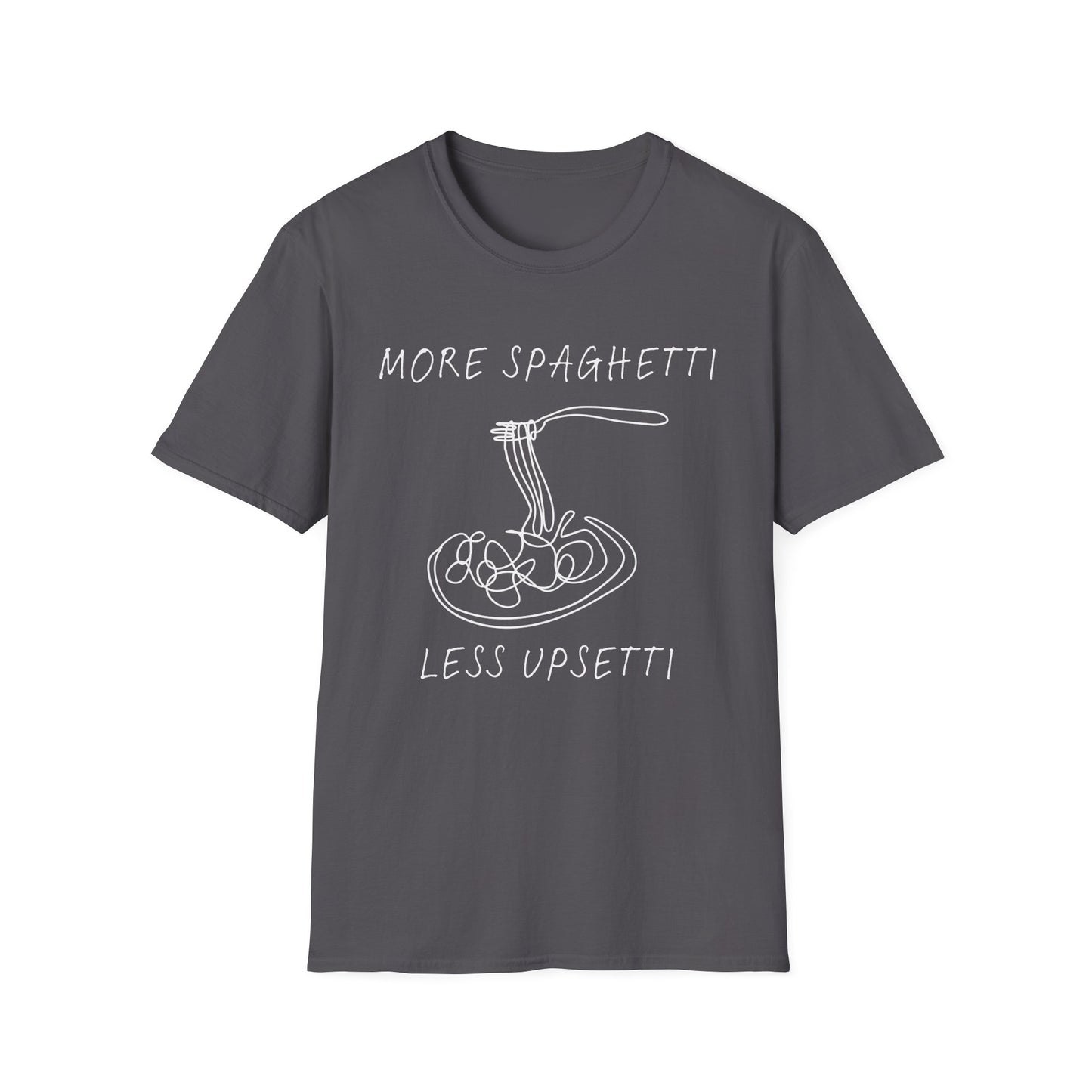 More Spaghetti Less Upsetti (Line Art) T-shirt