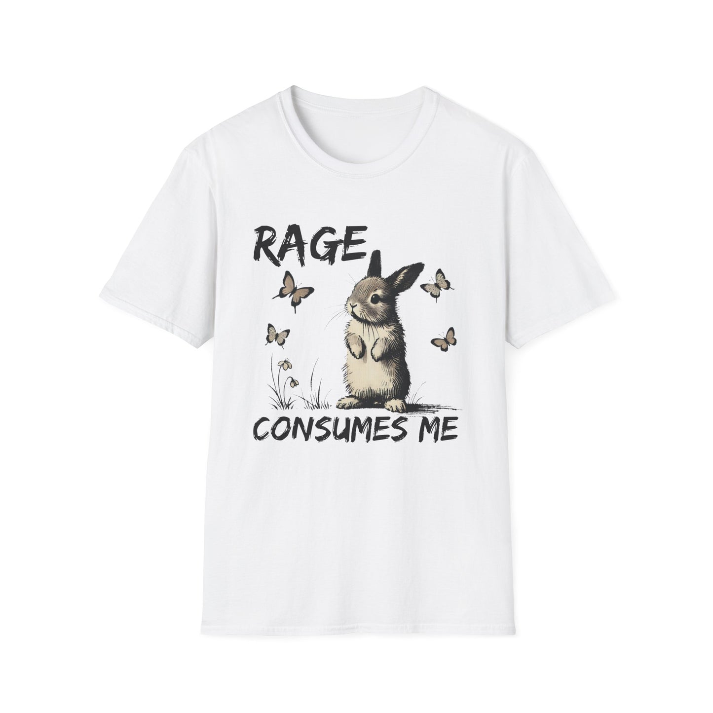 Rage Consumes Me (Rabbit & Butterflies) T-shirt