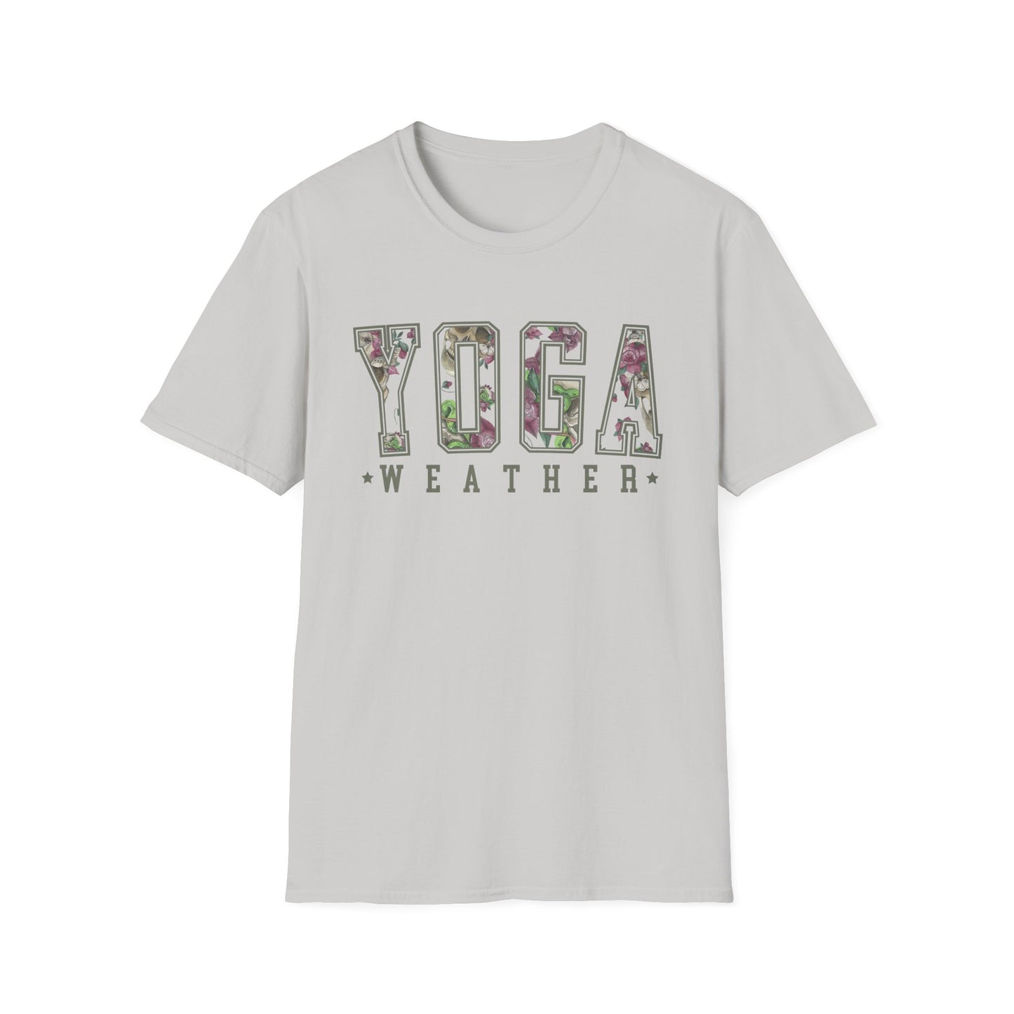 Yoga Weather (Flower & Skulls) T-shirt