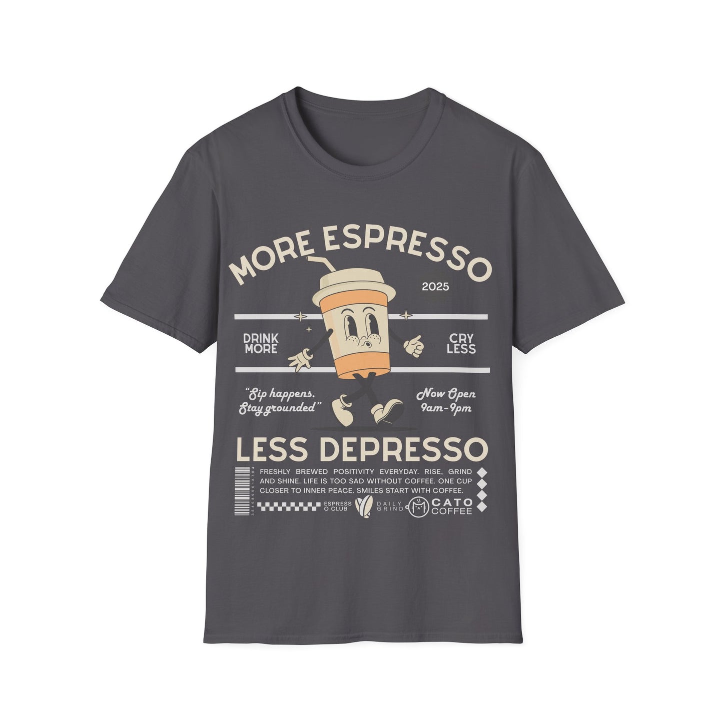 More Espresso Less Depresso (Retro) T-shirt