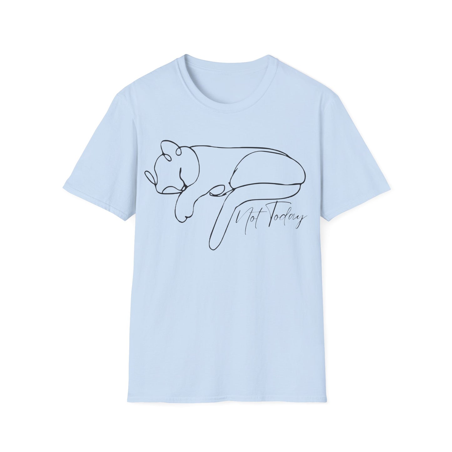 Not Today Cat (Line Art) T-shirt