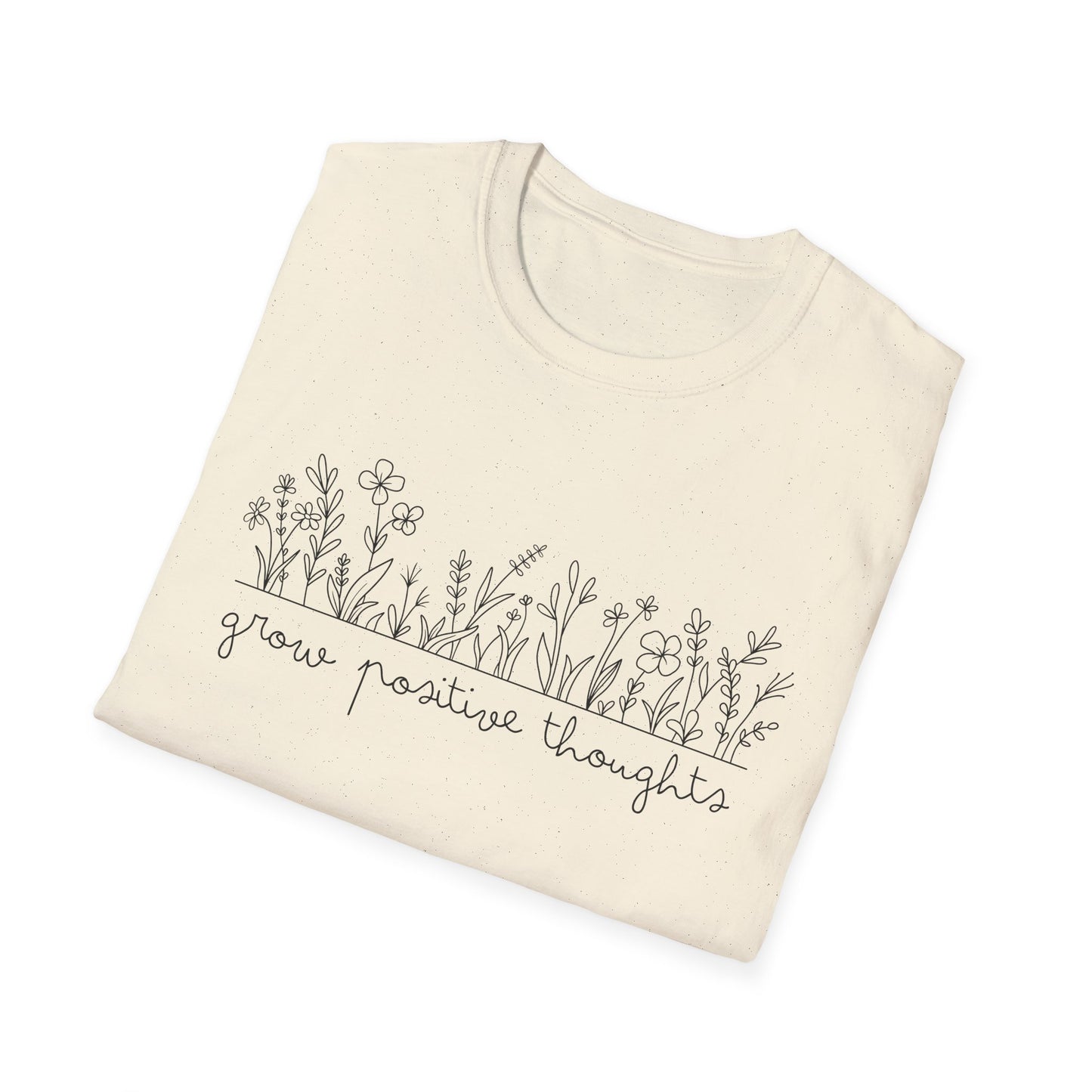 Grow Positive Thoughts (Line Art) T-shirt