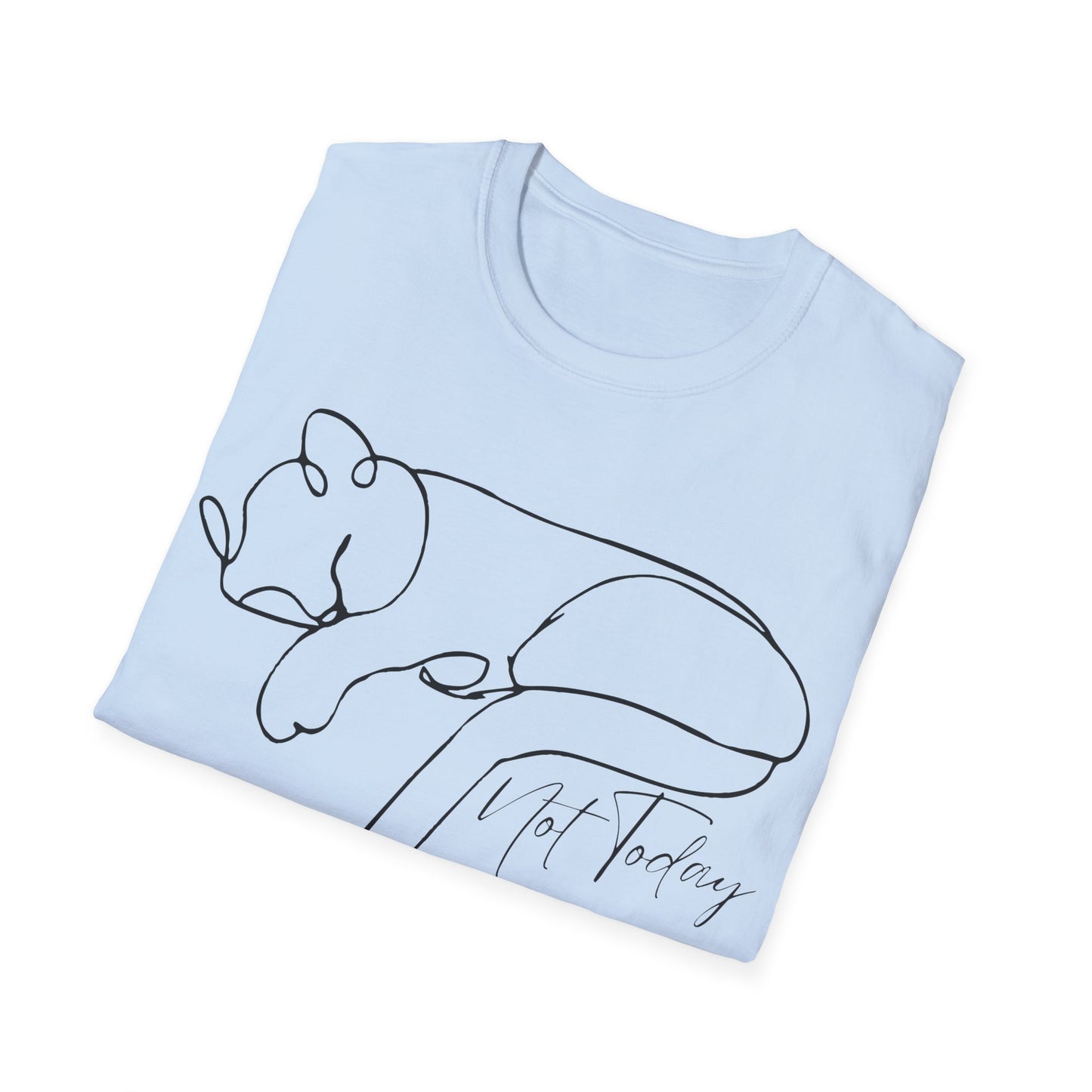 Not Today Cat (Line Art) T-shirt