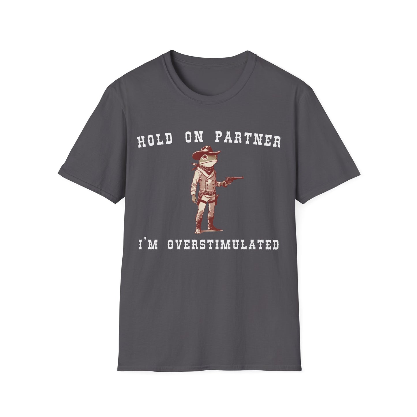 Hold On Partner I'm Overstimulated T-shirt