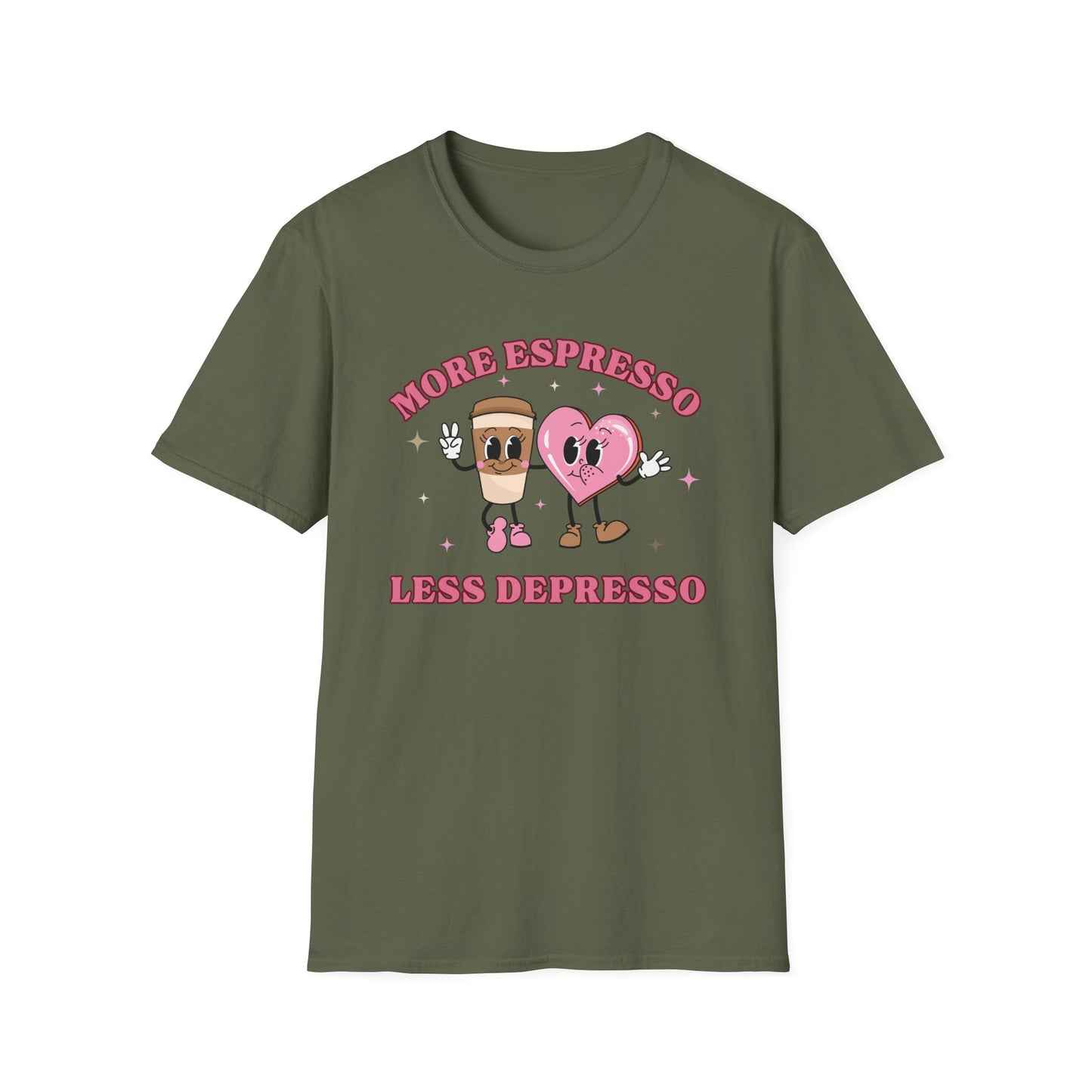 More Espresso, Less Depresso (Coffee & Heart) T-shirt