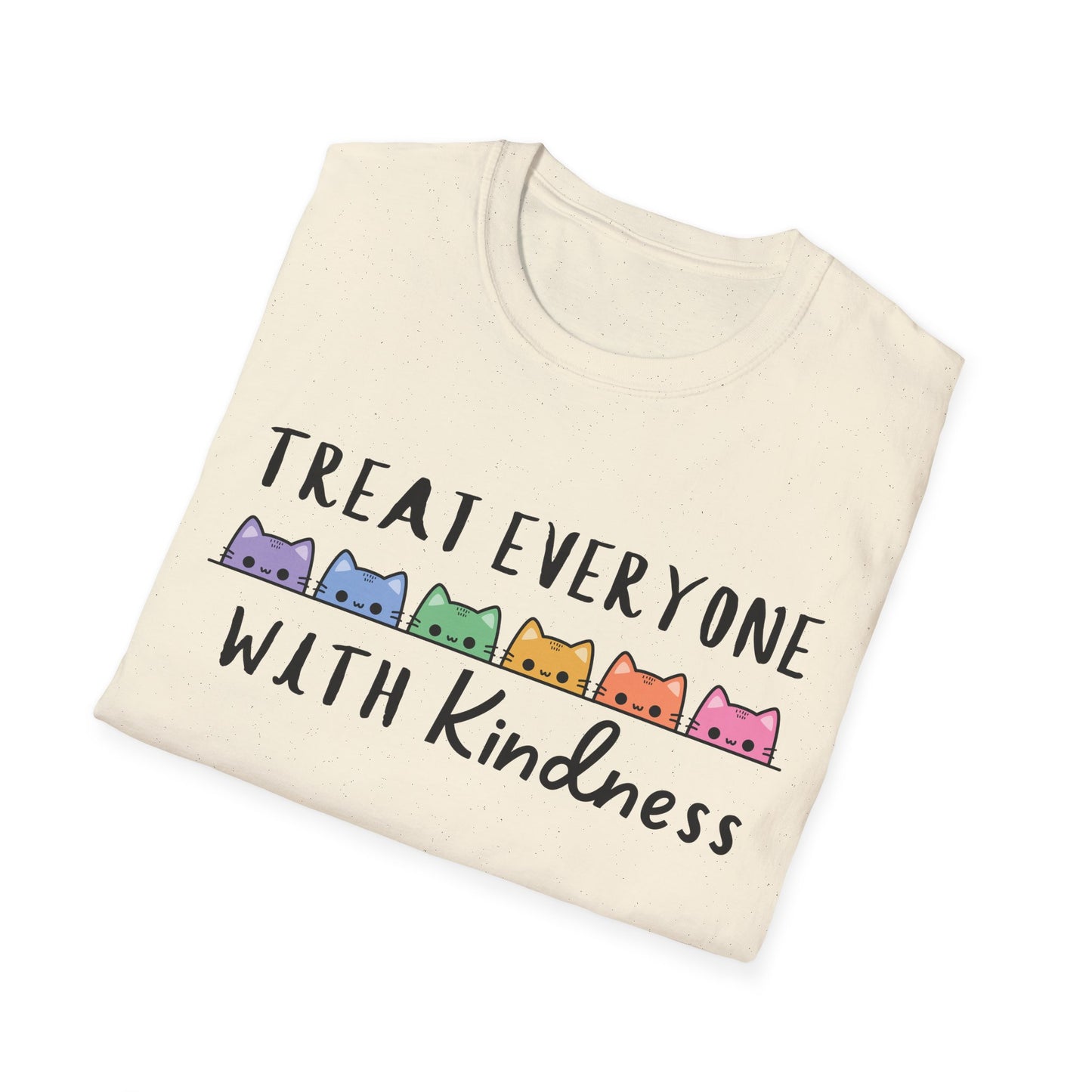 Treat Everyone With Kindness (Rainbow Cats) T-shirt
