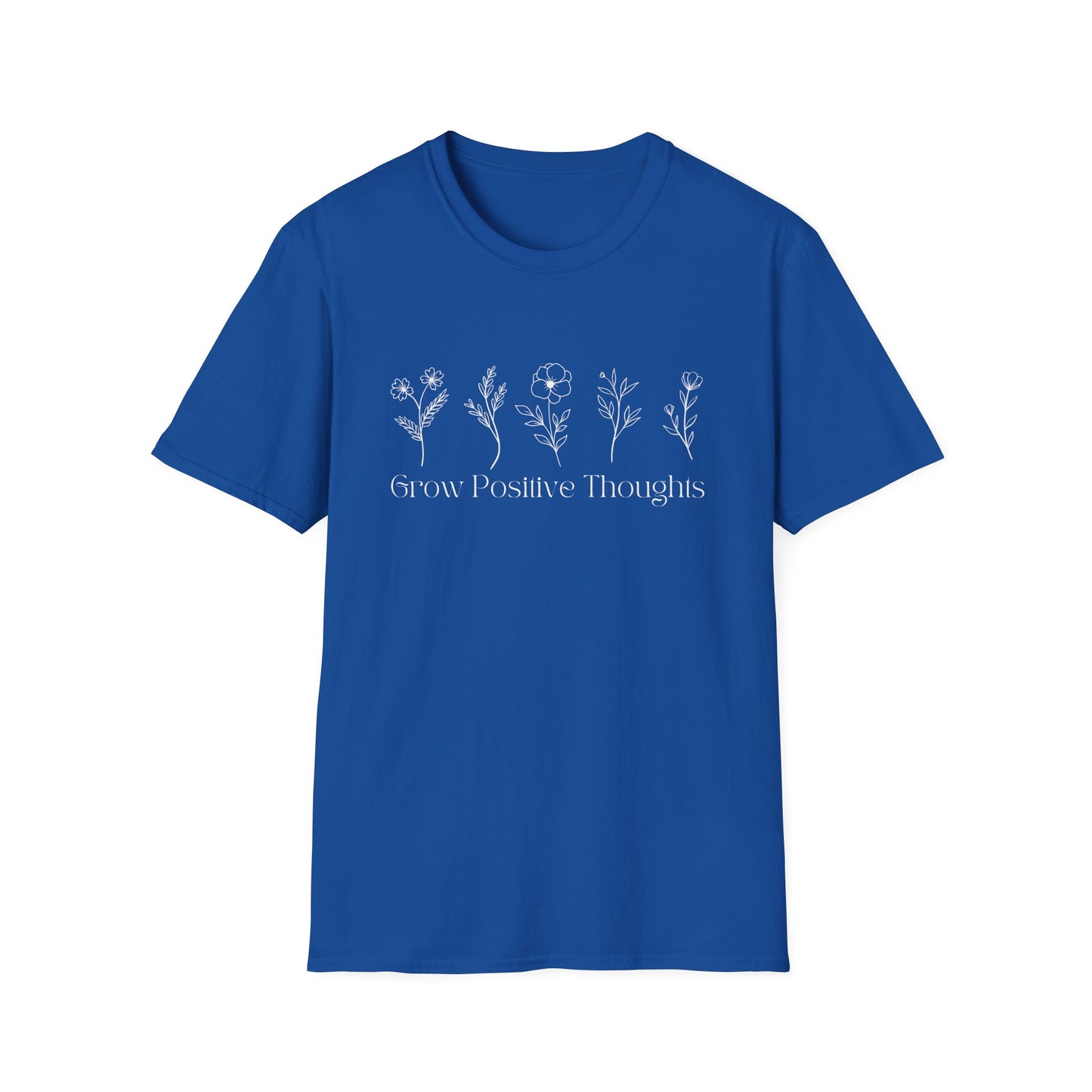 Grow Positive Thoughts (Line Drawing) T-shirt