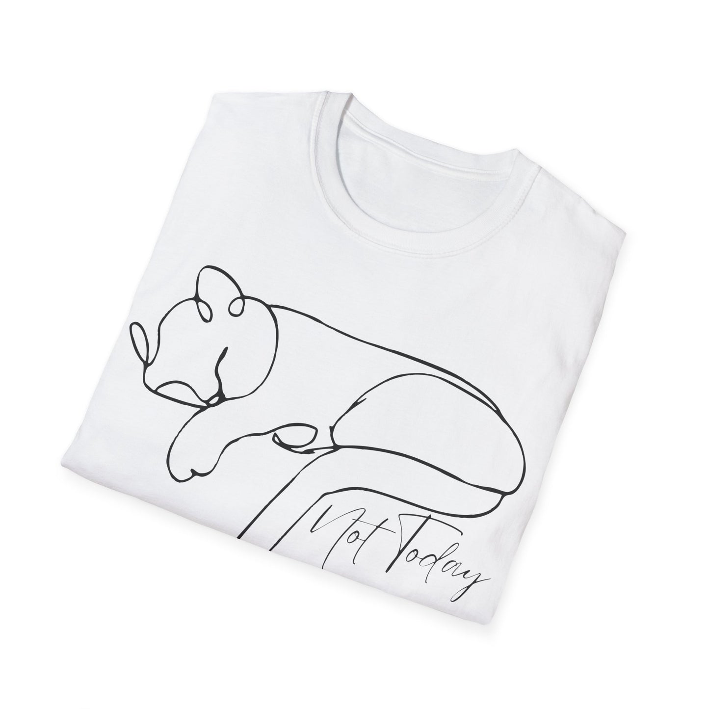 Not Today Cat (Line Art) T-shirt