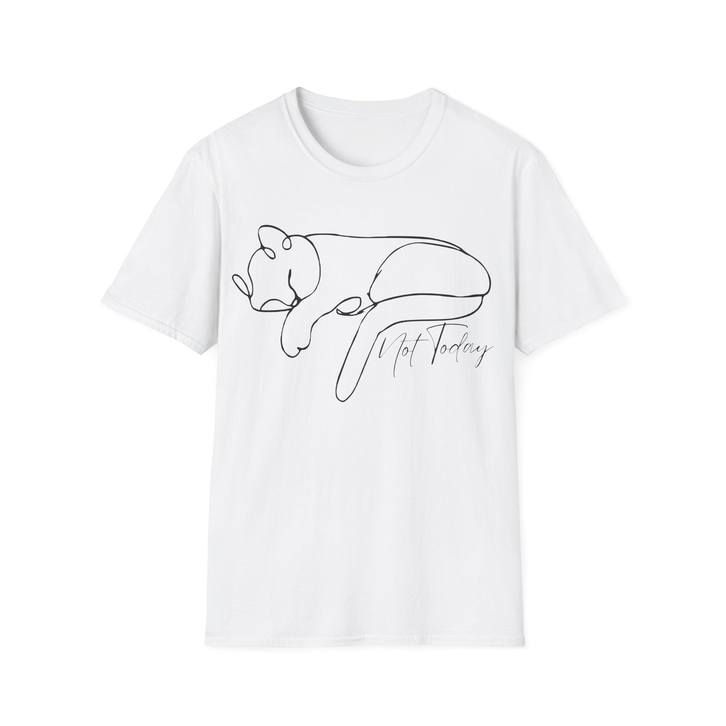 Not Today Cat (Line Art) T-shirt