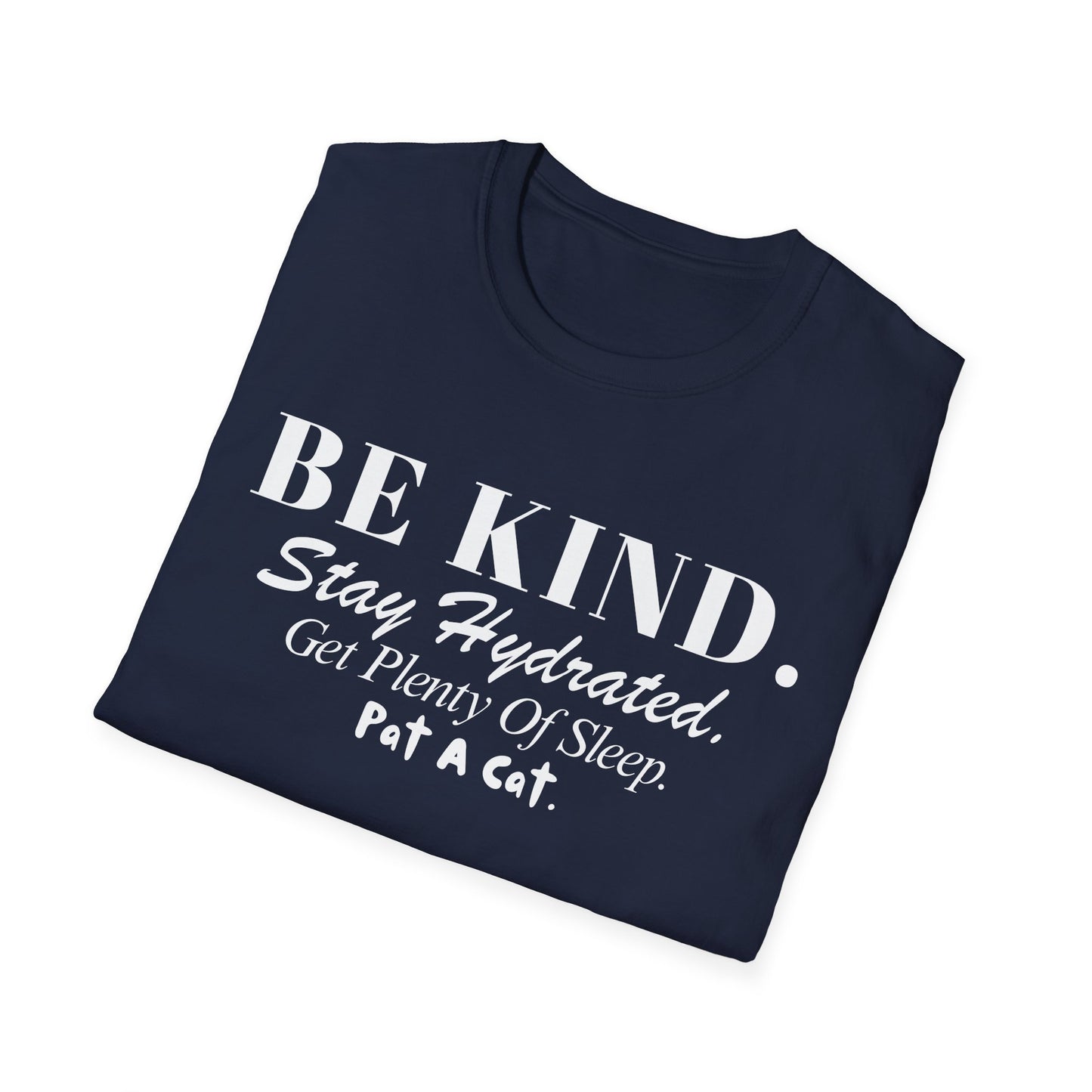 Be Kind. Stay Hydrated. Get Sleep. Pat A Cat T-shirt