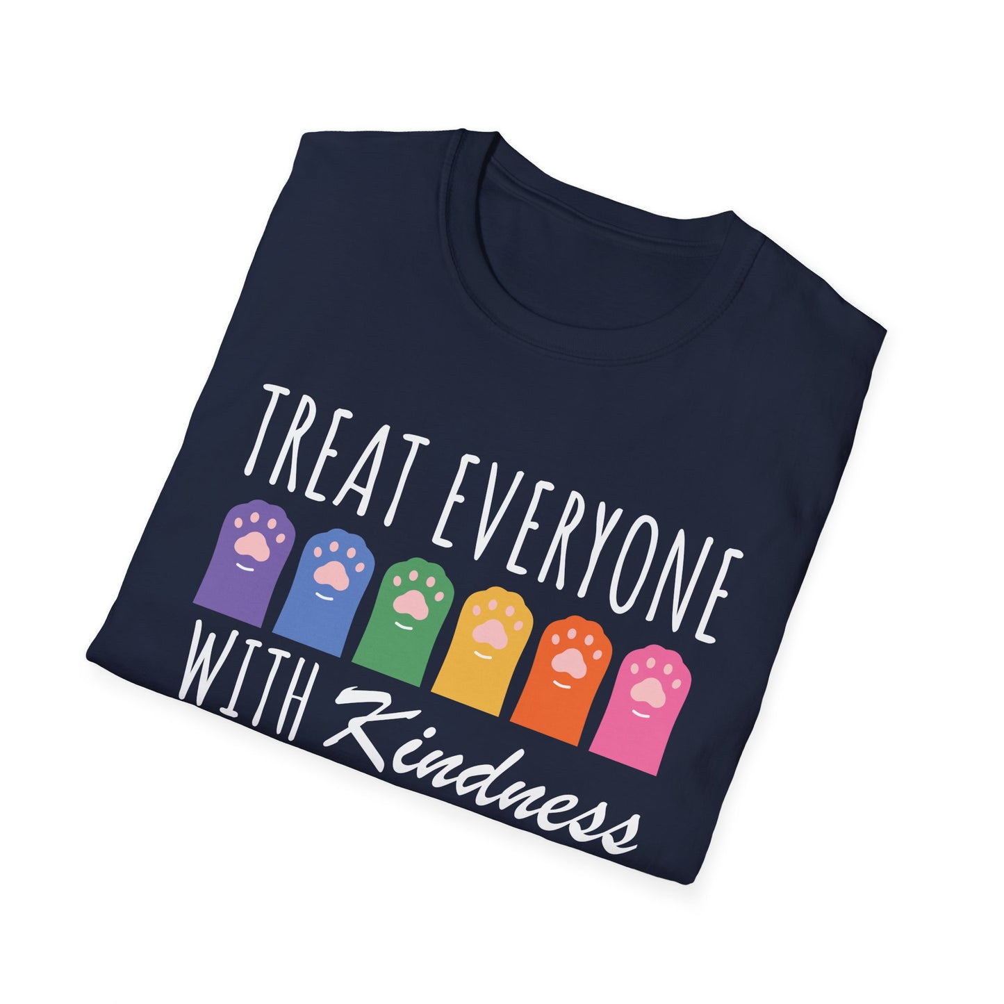 Treat Everyone With Kindness (Rainbow Paws) T-shirt