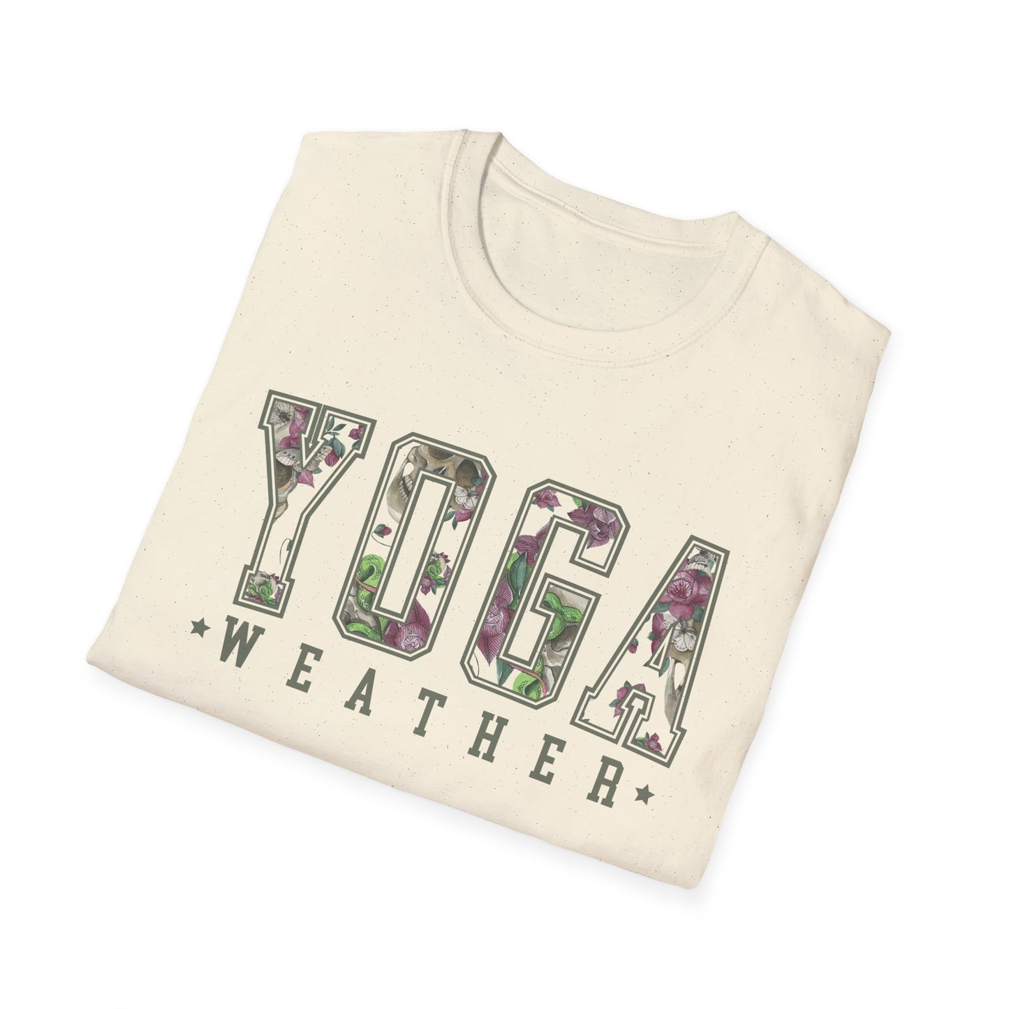 Yoga Weather (Flower & Skulls) T-shirt