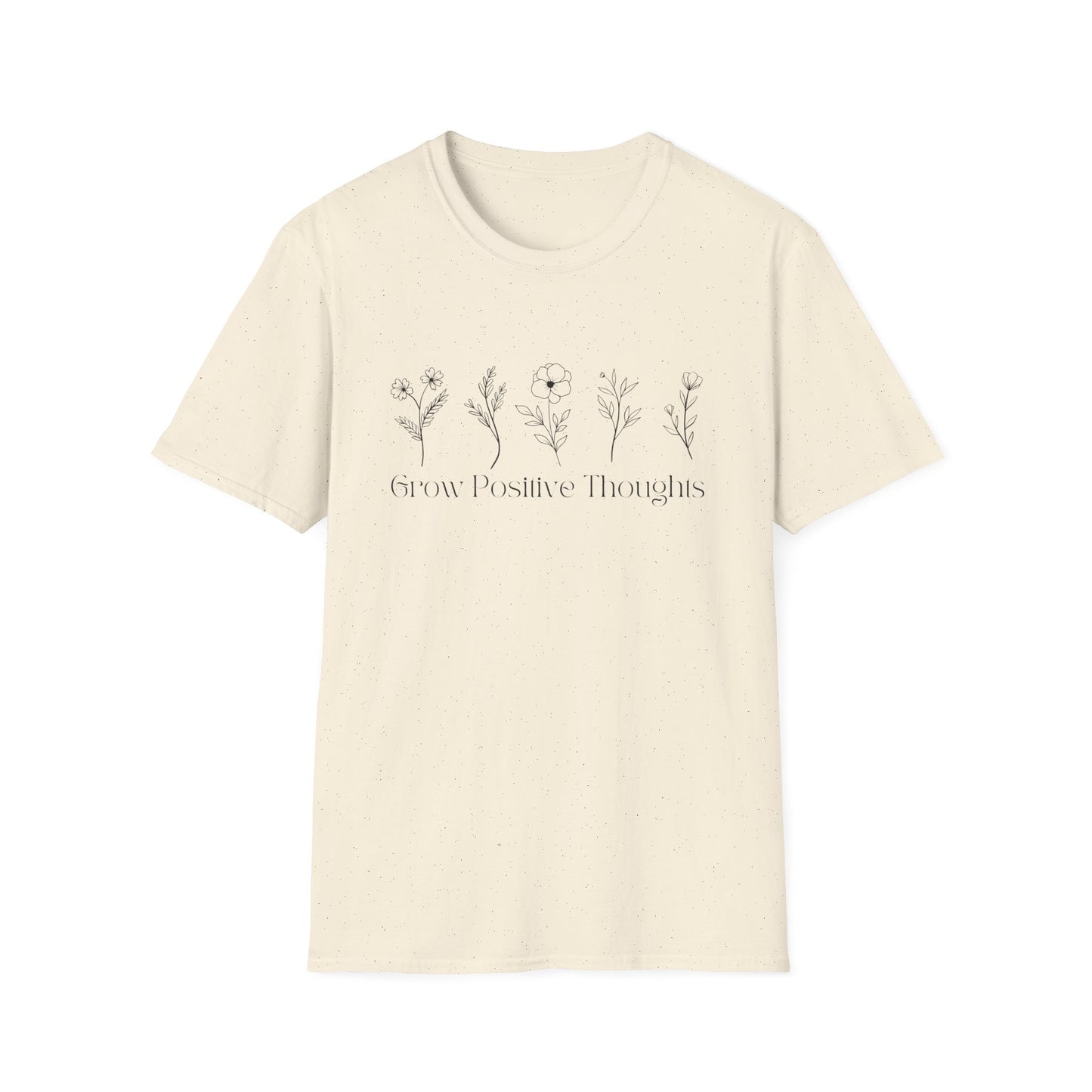 Grow Positive Thoughts (Line Drawing) T-shirt