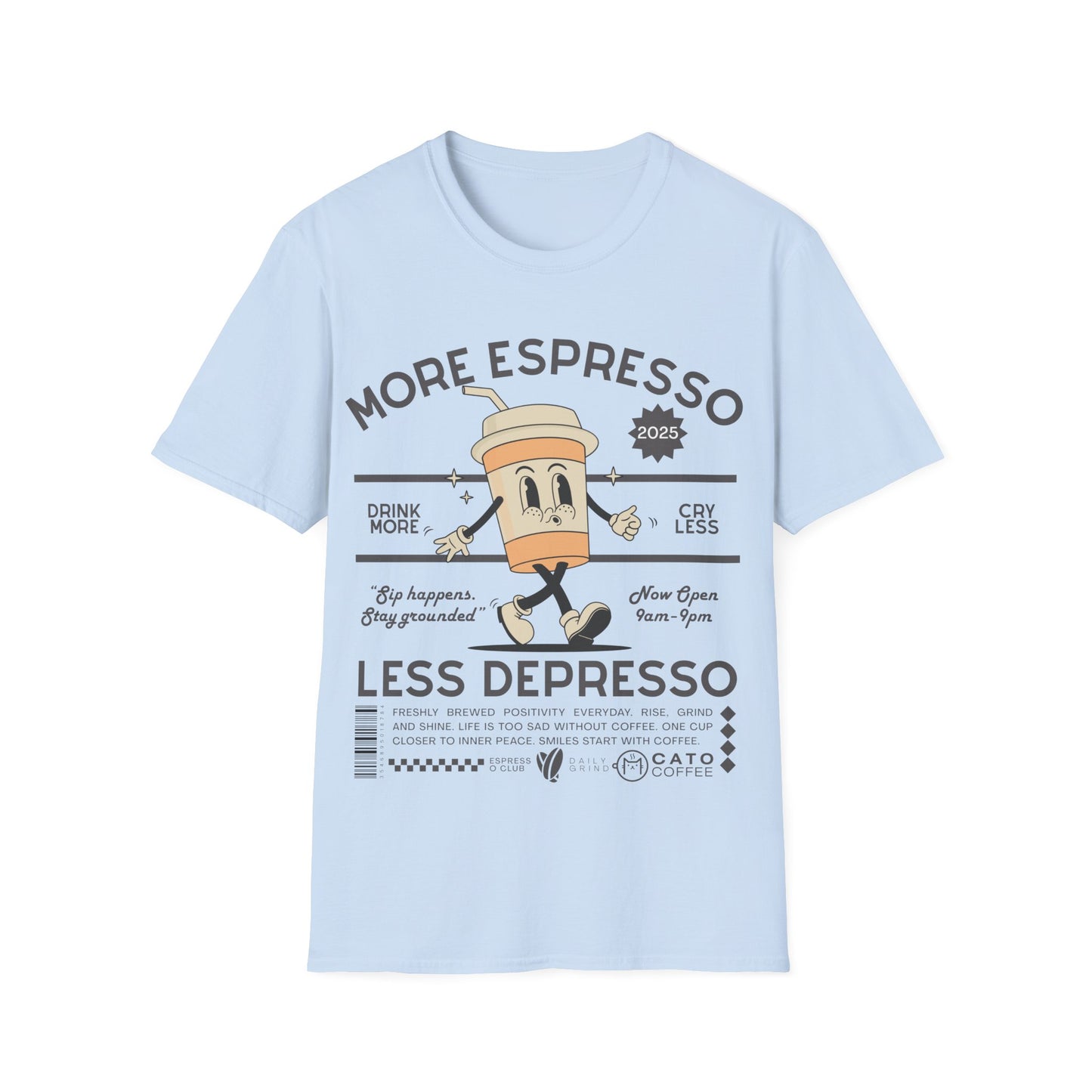 More Espresso Less Depresso (Retro) T-shirt