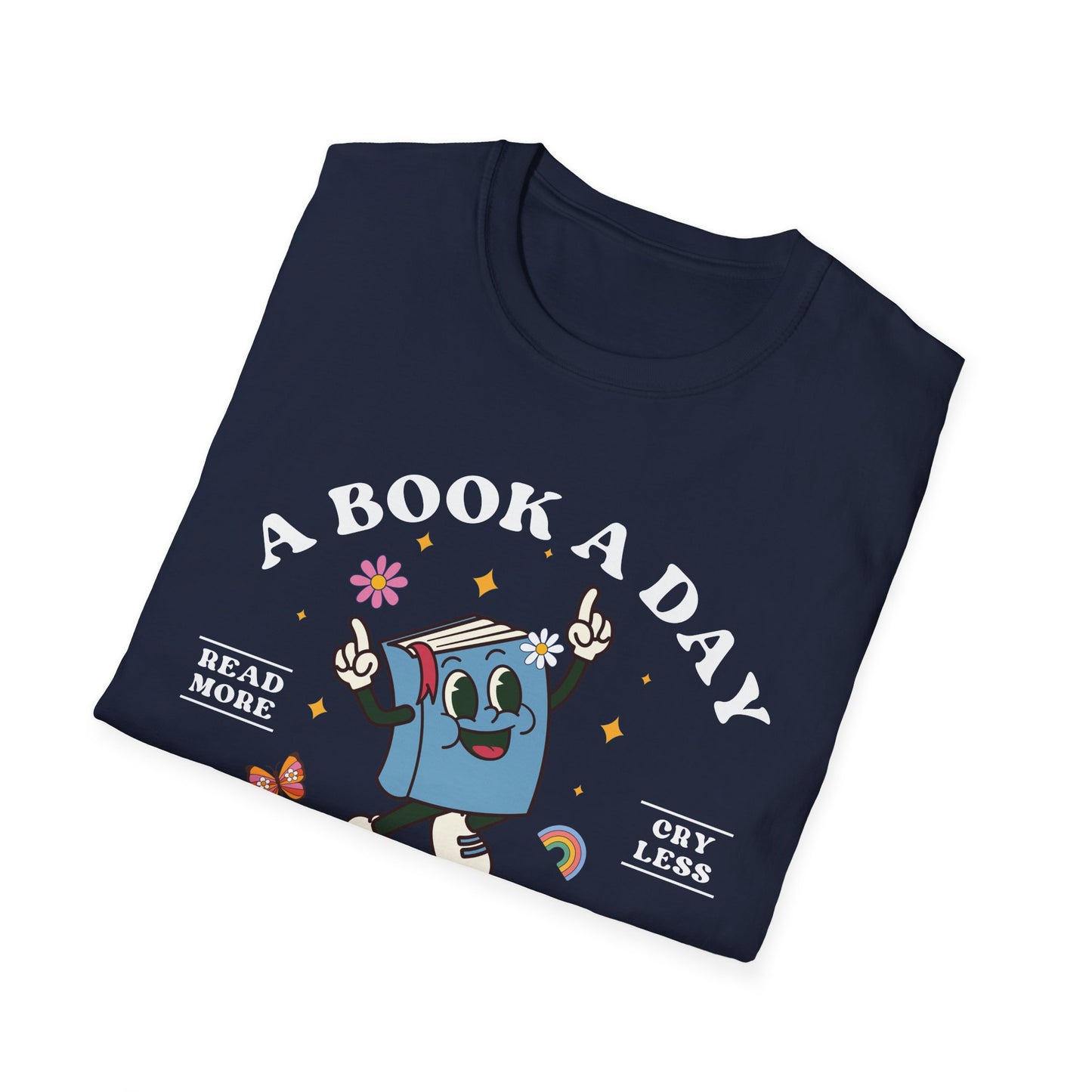 A Book A Day Keeps The Mental Breakdown Away (Retro) T-shirt