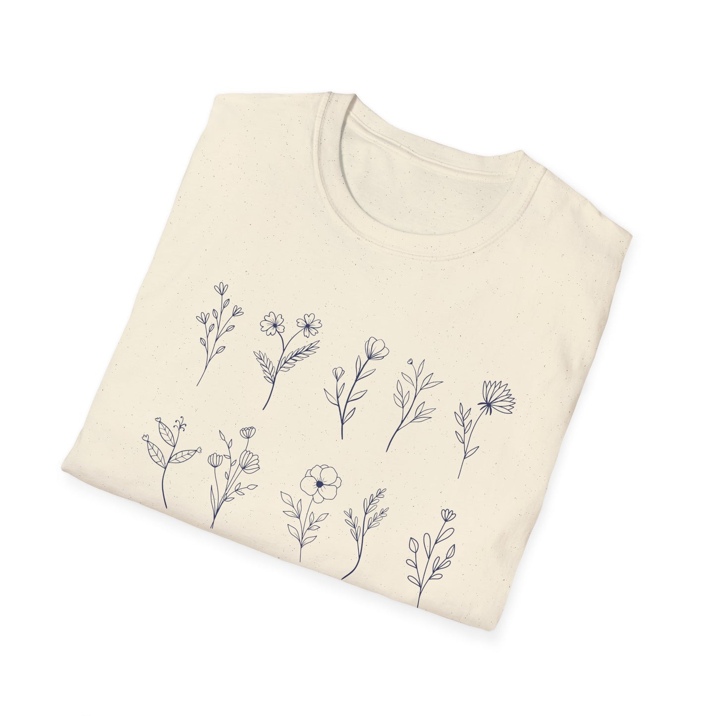 We All Bloom In Our Own Time (Floral Line Art) T-shirt