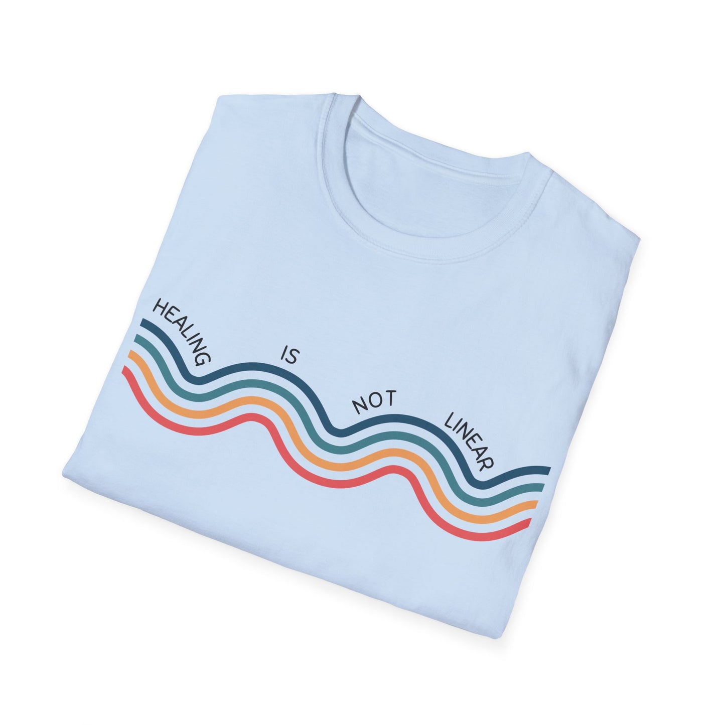 Healing Is Not Linear (Retro Rainbow) T-shirt