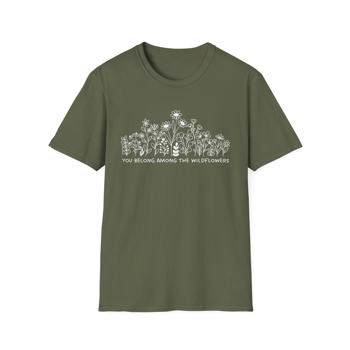 You Belong Among The Wildflowers (Line Art) T-shirt
